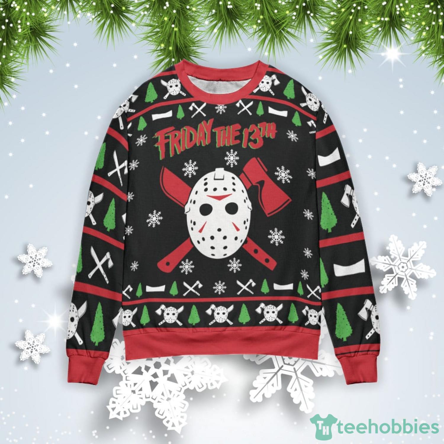 Friday The 13th Christmas Gift Ugly Christmas Sweater Product Photo 1