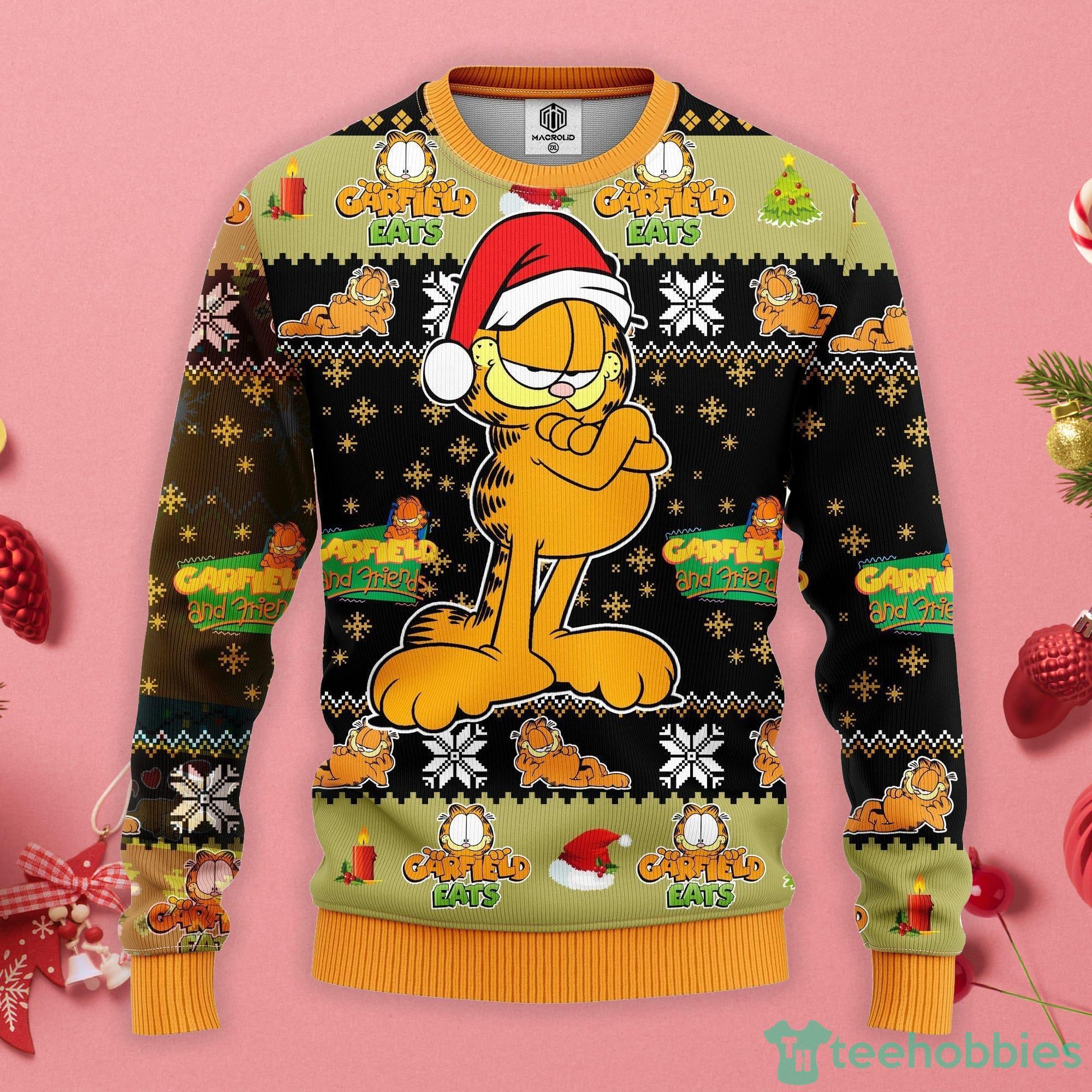 Garfield Cute Christmas Gift 3D Ugly Christmas Sweater Product Photo 1