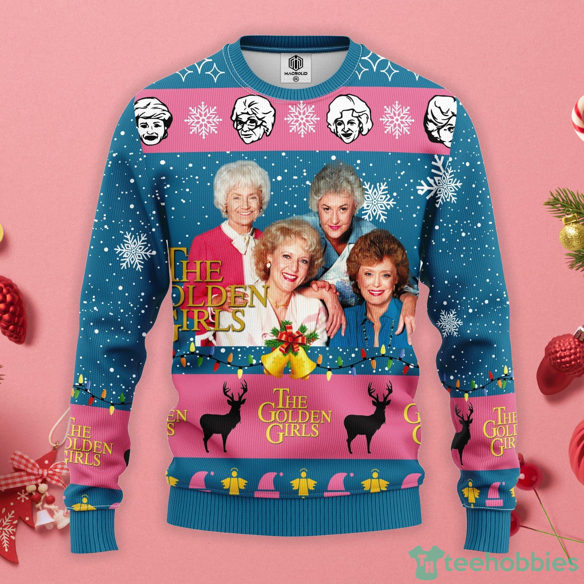 Golden Girls Blue Christmas Gift Ugly Christmas Sweater Product Photo 1