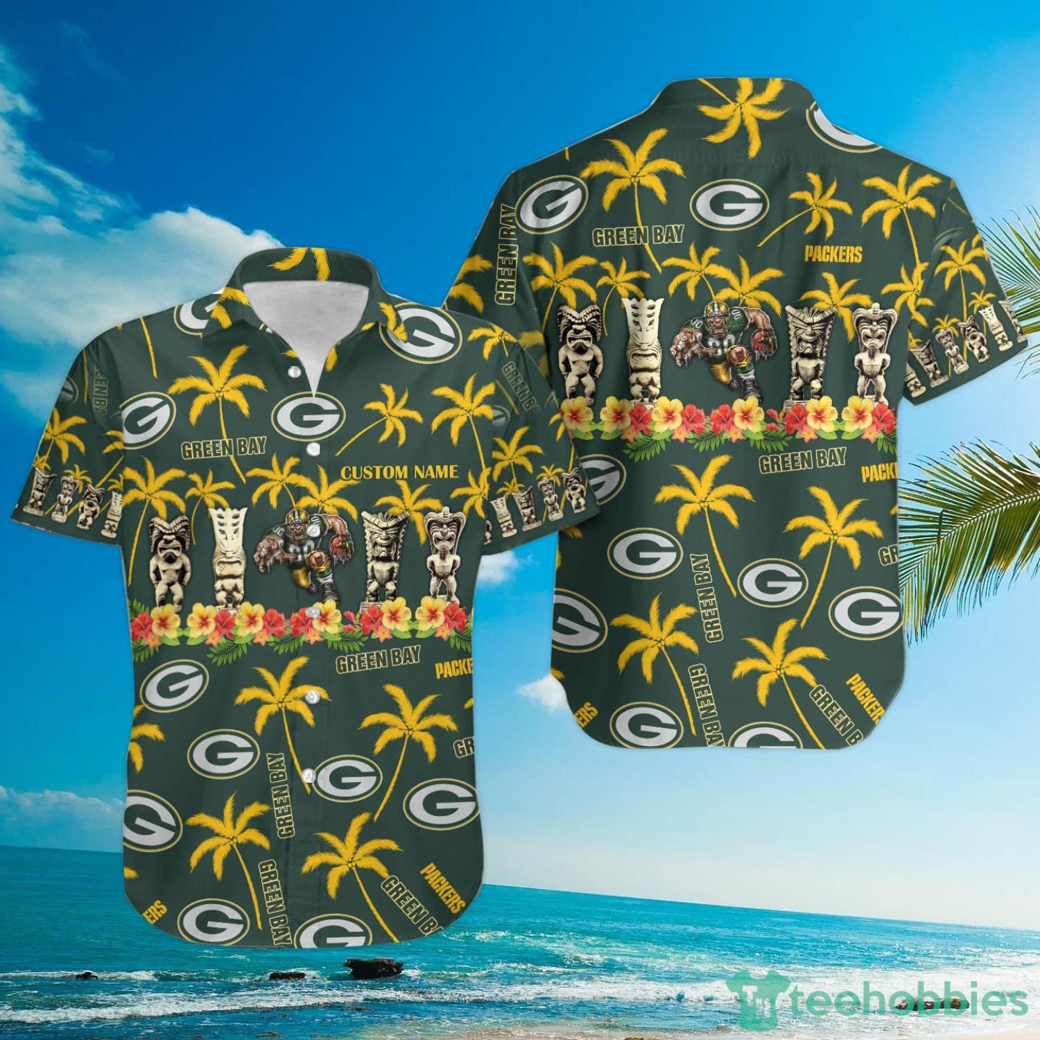 Green Bay Packers Custom Name Hawaiian Shirt Product Photo 4