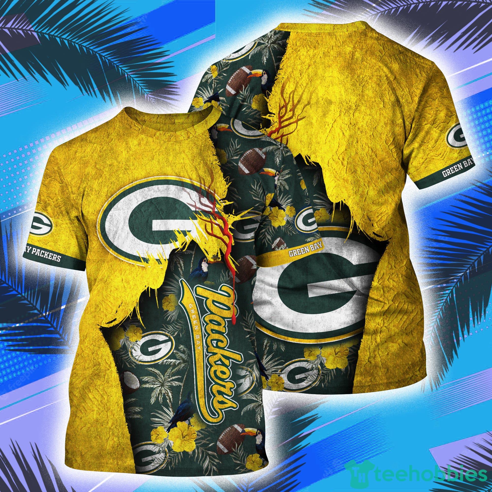 NFL Green Bay Packers Yellow Hoodie, Zip Hoodie 3D All Over Print