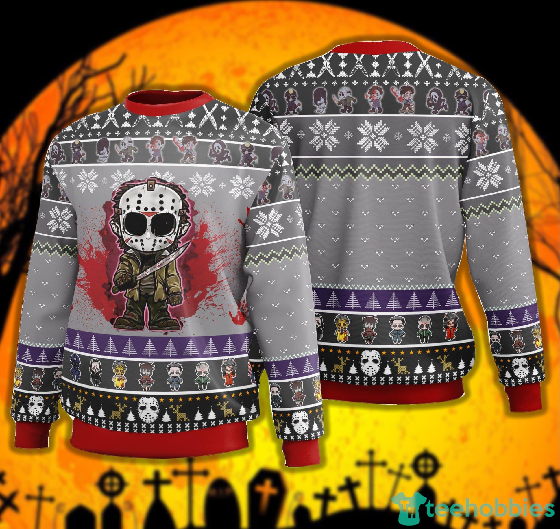 Halloween Horror Movie Sweaters Jason Voorhees Halloween Sweater Product Photo 1