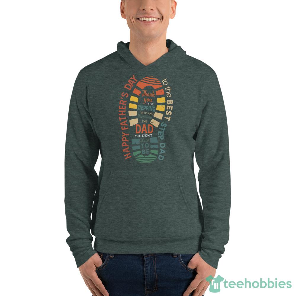 Happy Fathers Day To The Best Step Dad FootPrints Shoes Shirt Product Photo 4 Happy Fathers Day To The Best Step Dad FootPrints Shoes Shirt Product Photo 4