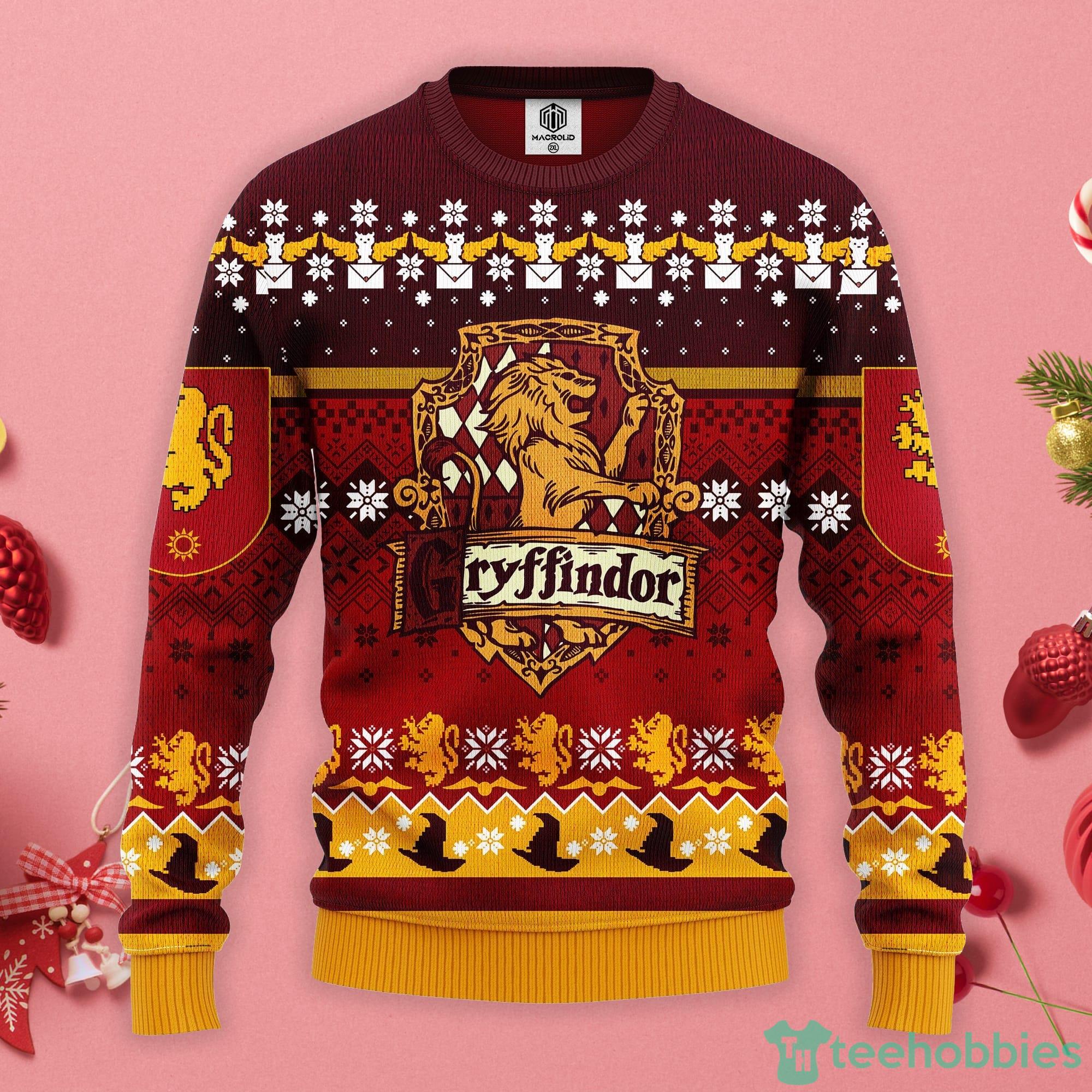 Harry Potter Gryffindor Xmas Christmas Gift Ugly Christmas Sweater Product Photo 1