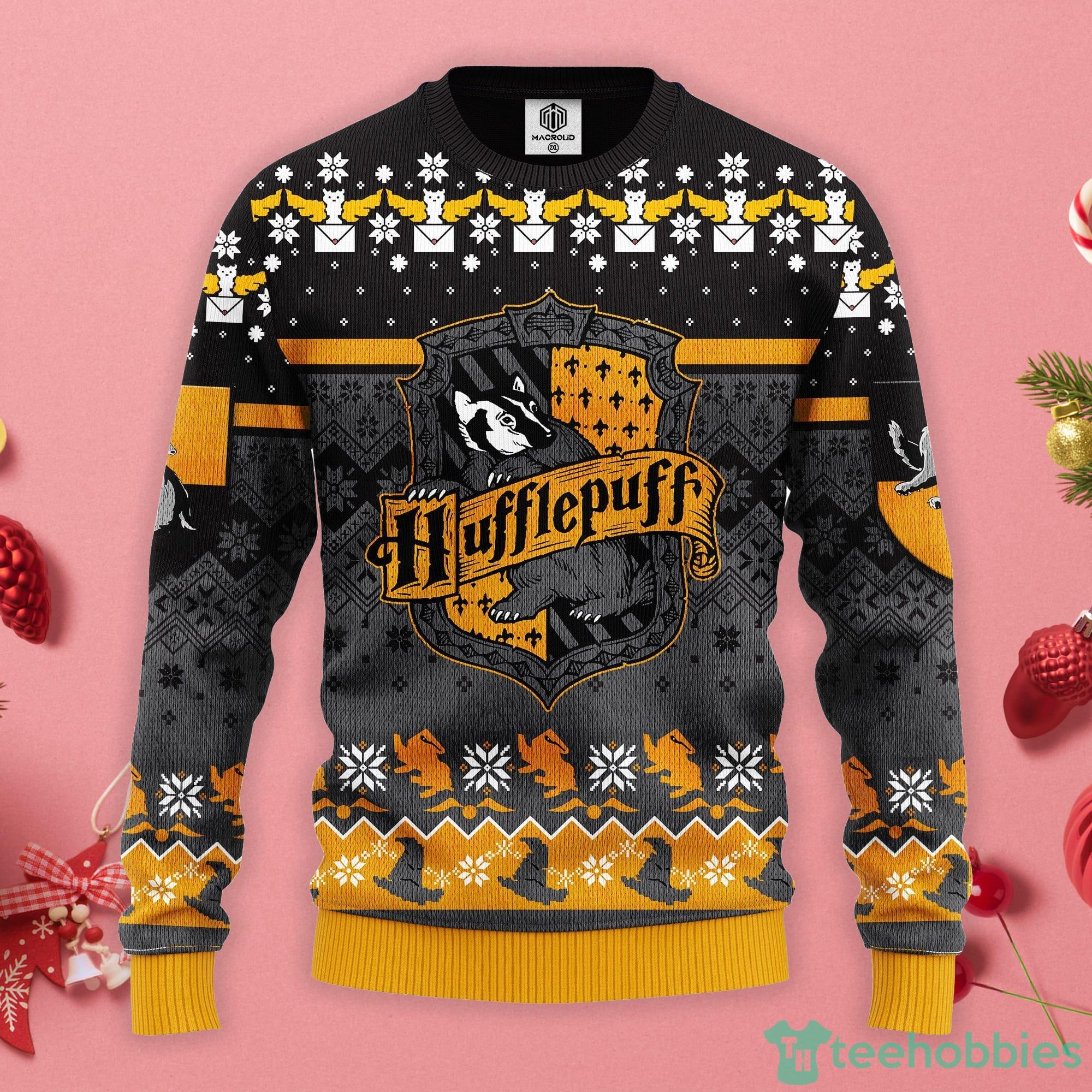 Harry Potter Hufflepuff Christmas Gift Ugly Christmas Sweater Product Photo 1