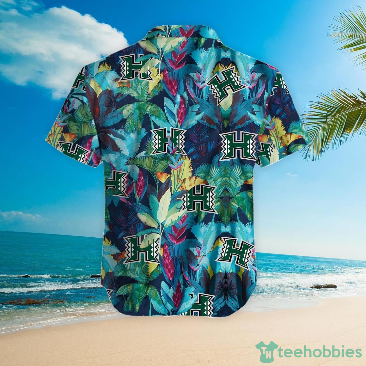 Hawaii Rainbow Warriors Floral Tropical Hawaiian Shirt Product Photo 5