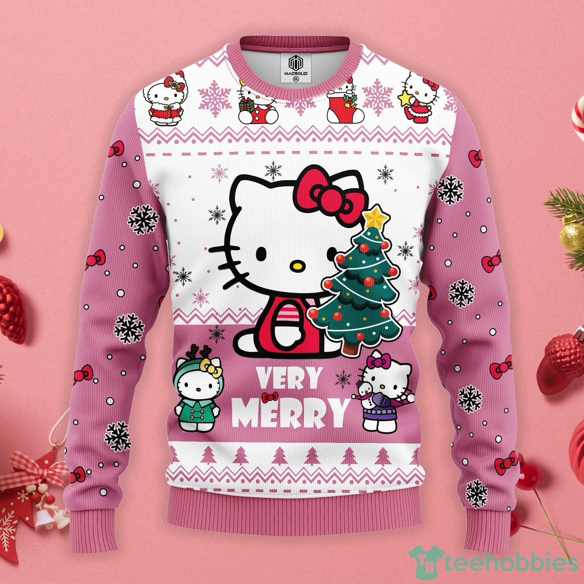 Hello Kitty Cute Christmas Gift Ugly Christmas Sweater Product Photo 1