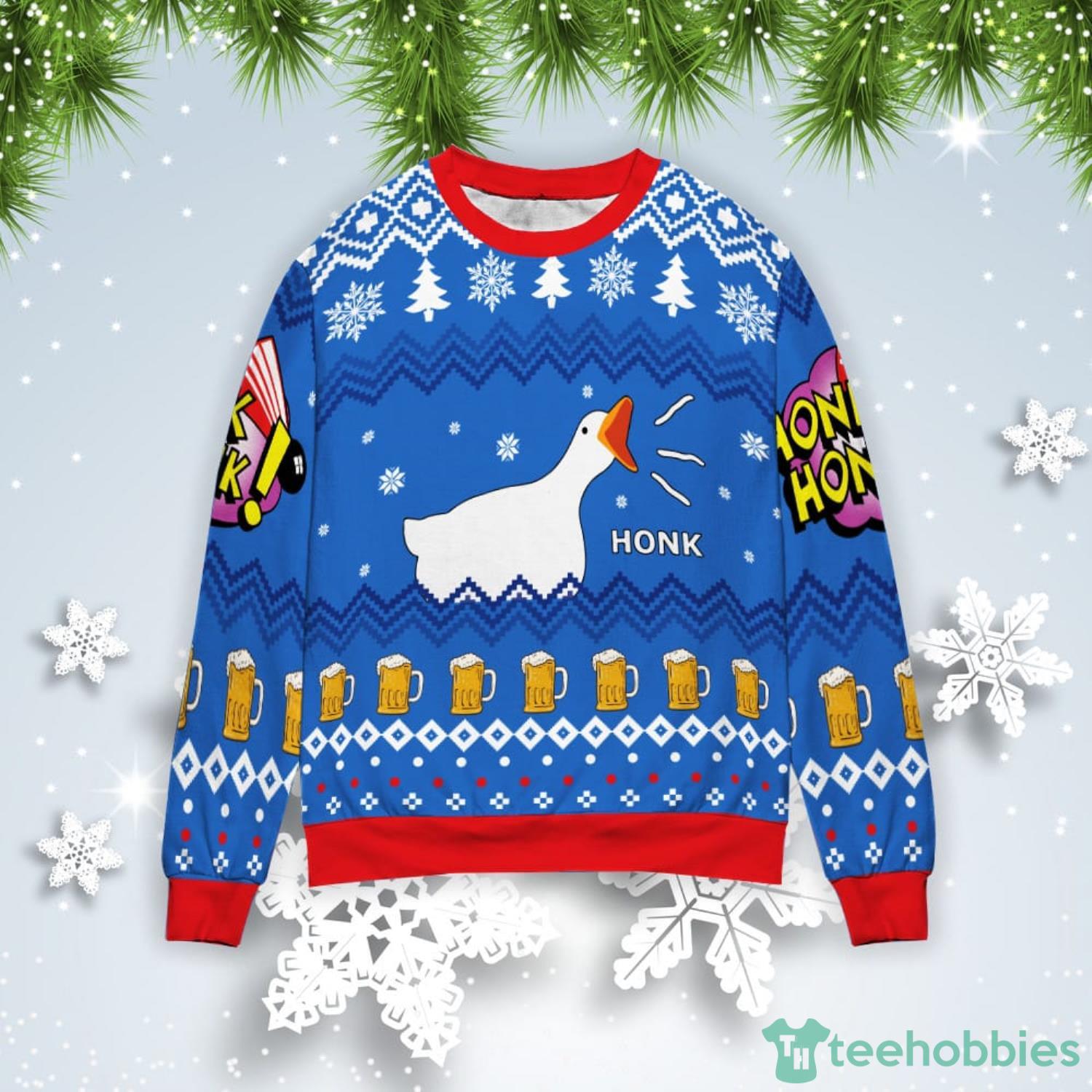 Honk 3D Christmas Gift Ugly Christmas Sweater Product Photo 1
