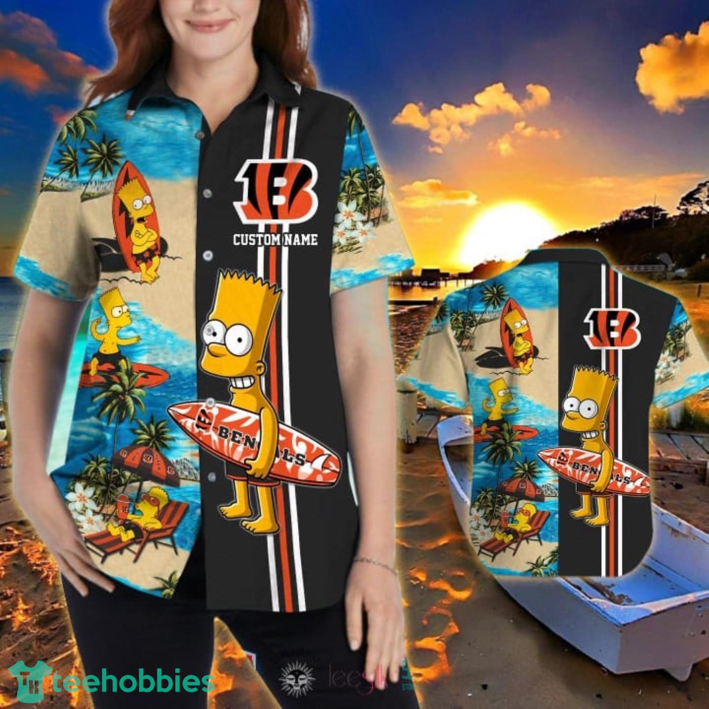 Hot Trend Personalized Cincinnati Bengals Bart Simpson Hawaiian And Pants  Combo