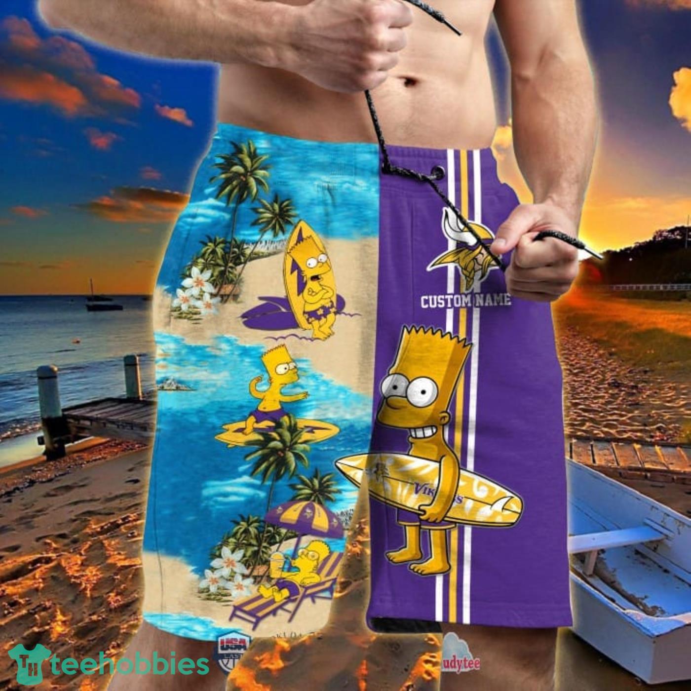 Hot Trend Personalized Minnesota Vikings Bart Simpson Hawaiian And