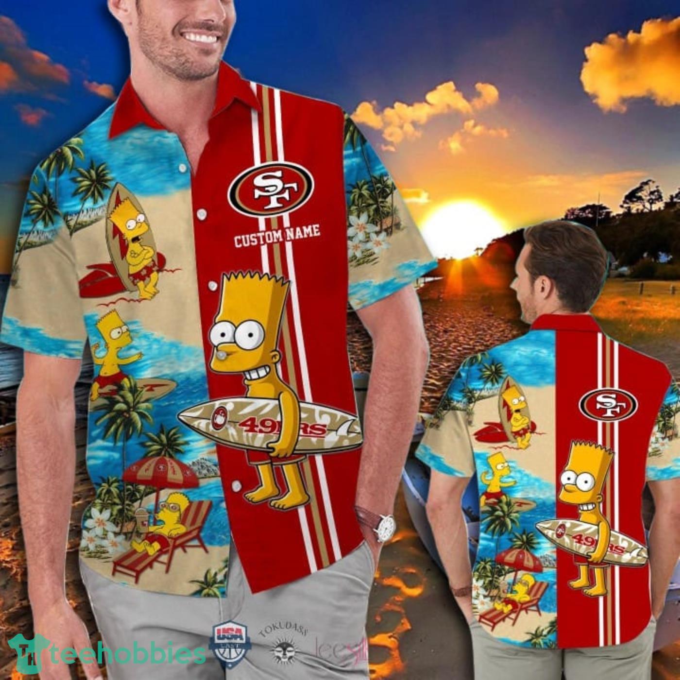 Hot Trend Personalized San Francisco ers Bart Simpson Hawaiian And Pants Combo Product Photo 1
