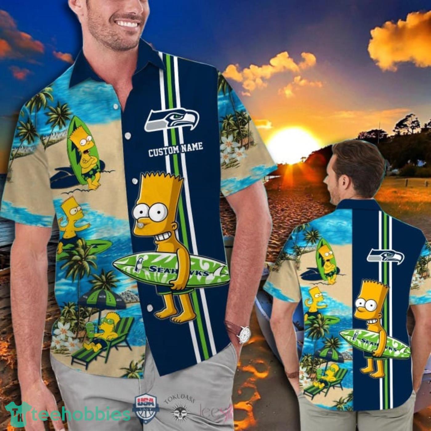 Hot Trend Personalized Seattle Seahawks Bart Simpson Hawaiian