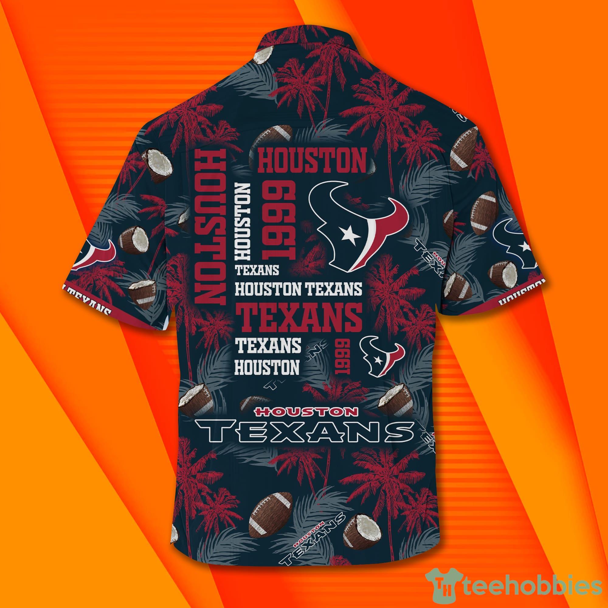 Houston Texans Hawaiian Shirt NFL Football Custom Name Hawaiian Shirt Cheap  For Men Women - T-shirts Low Price