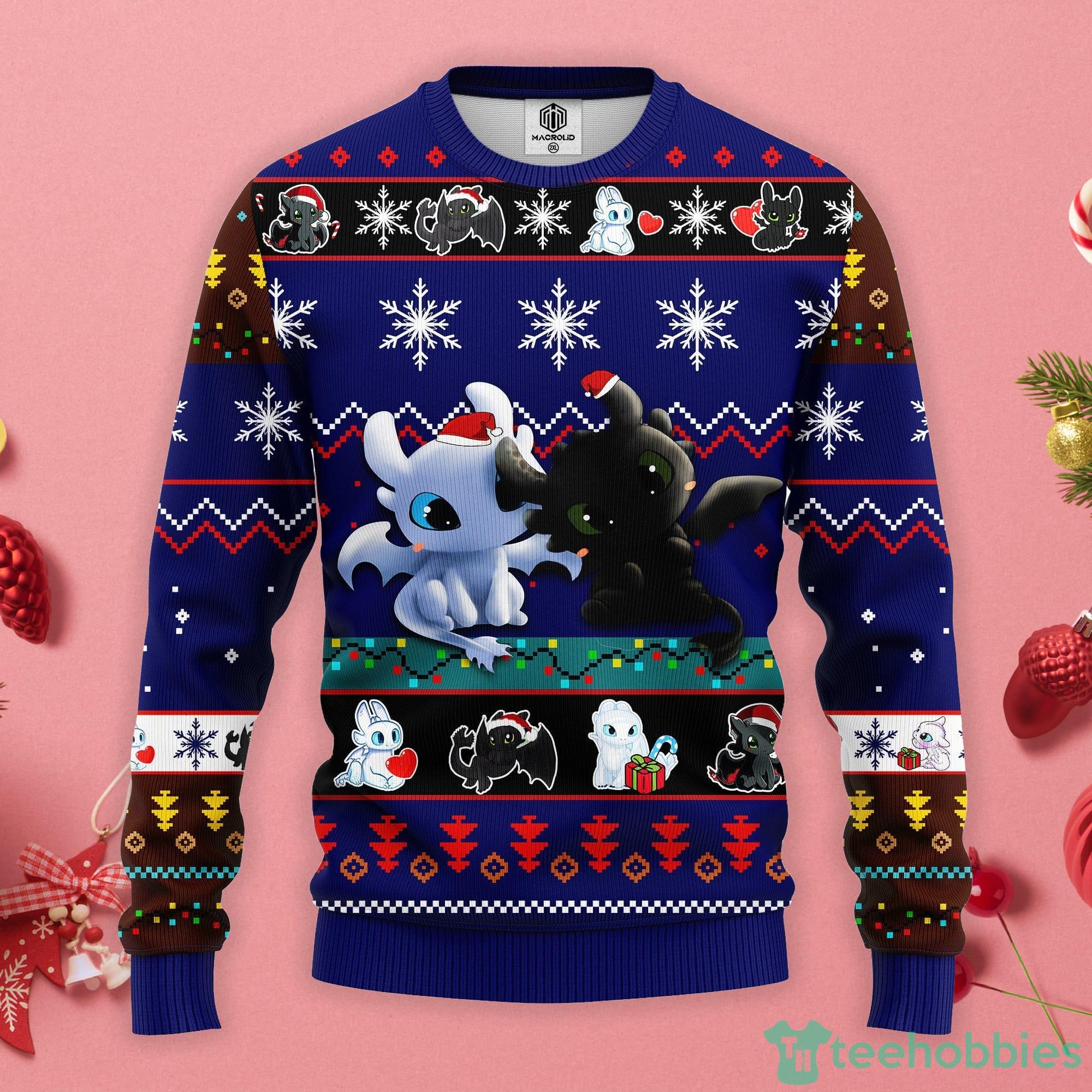 How To Train Your Dragon Toothless Love Christmas Gift Ugly Christmas Sweater Product Photo 1