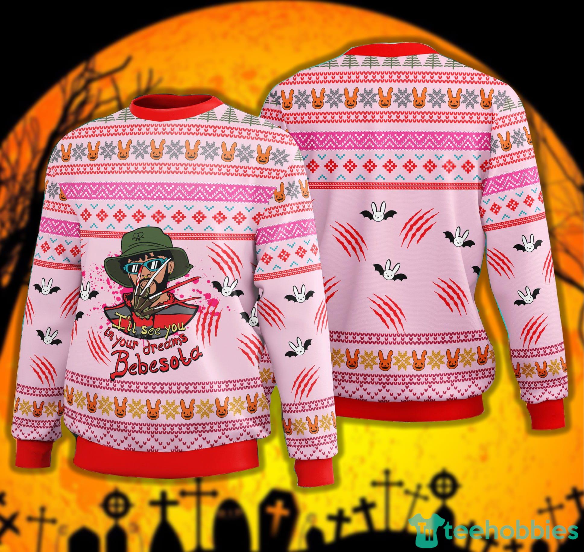 Ill See You In Your Dream Freddy Sweaters Un Halloween sin Ti Bad Bunny Halloween Sweater Product Photo 1