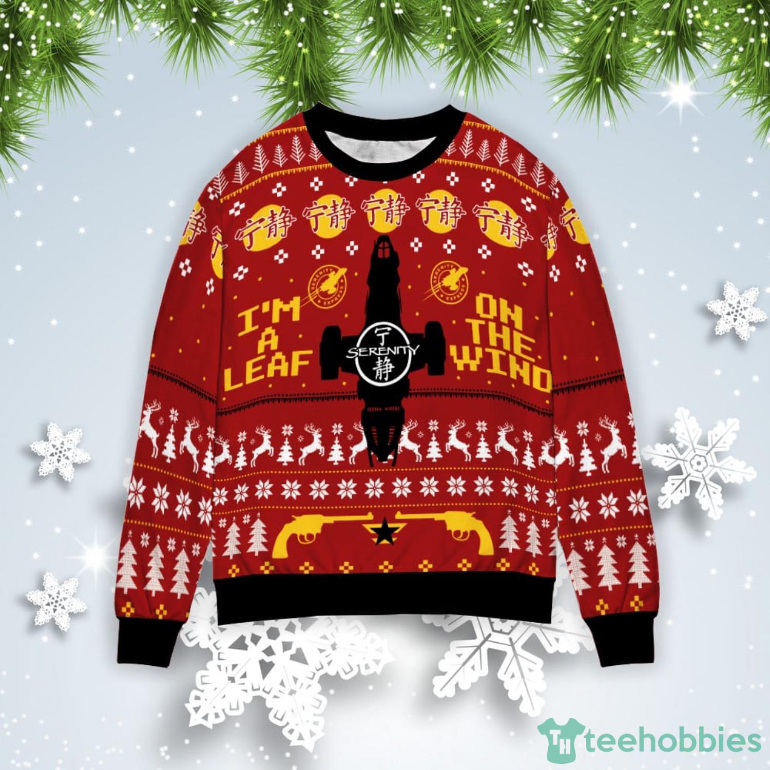 I’m A Leaf On The Wind Christmas Gift Ugly Christmas Sweater Product Photo 1