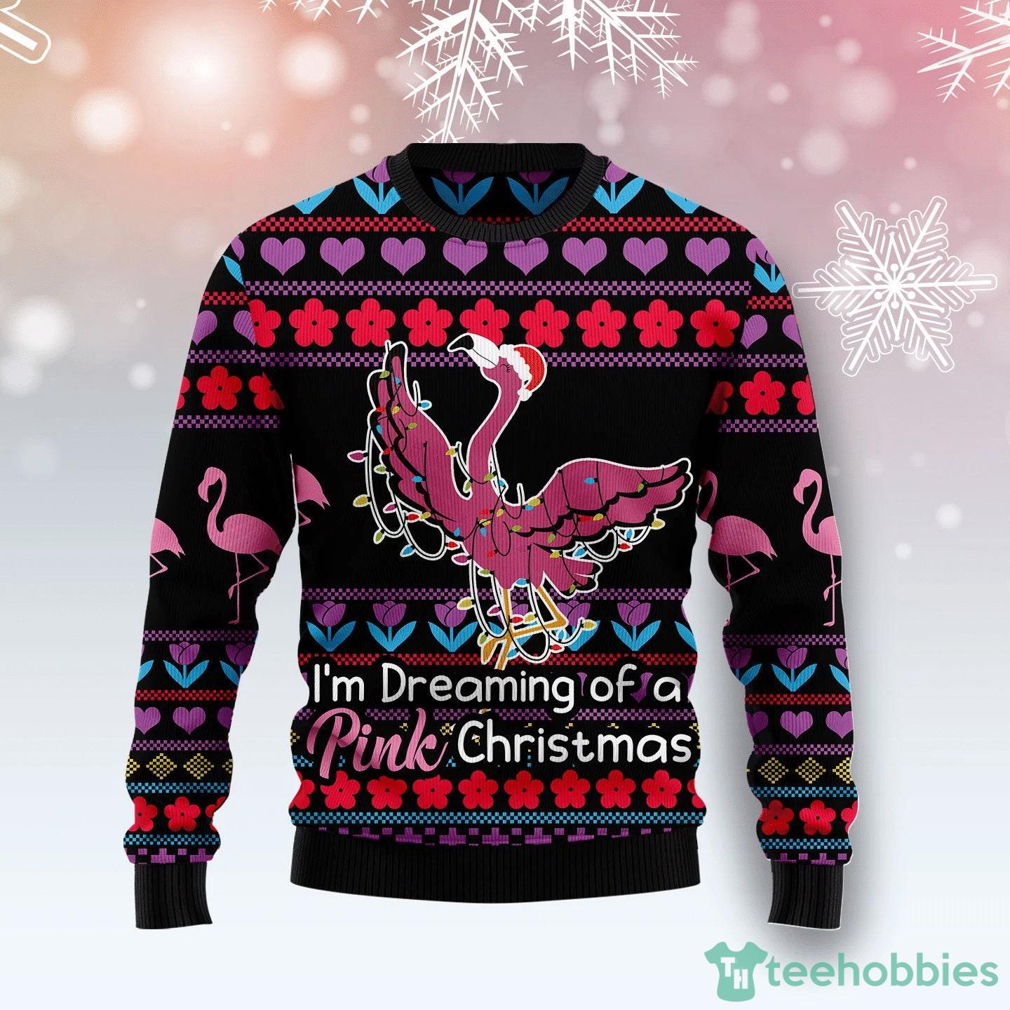 pink christmas cardigan