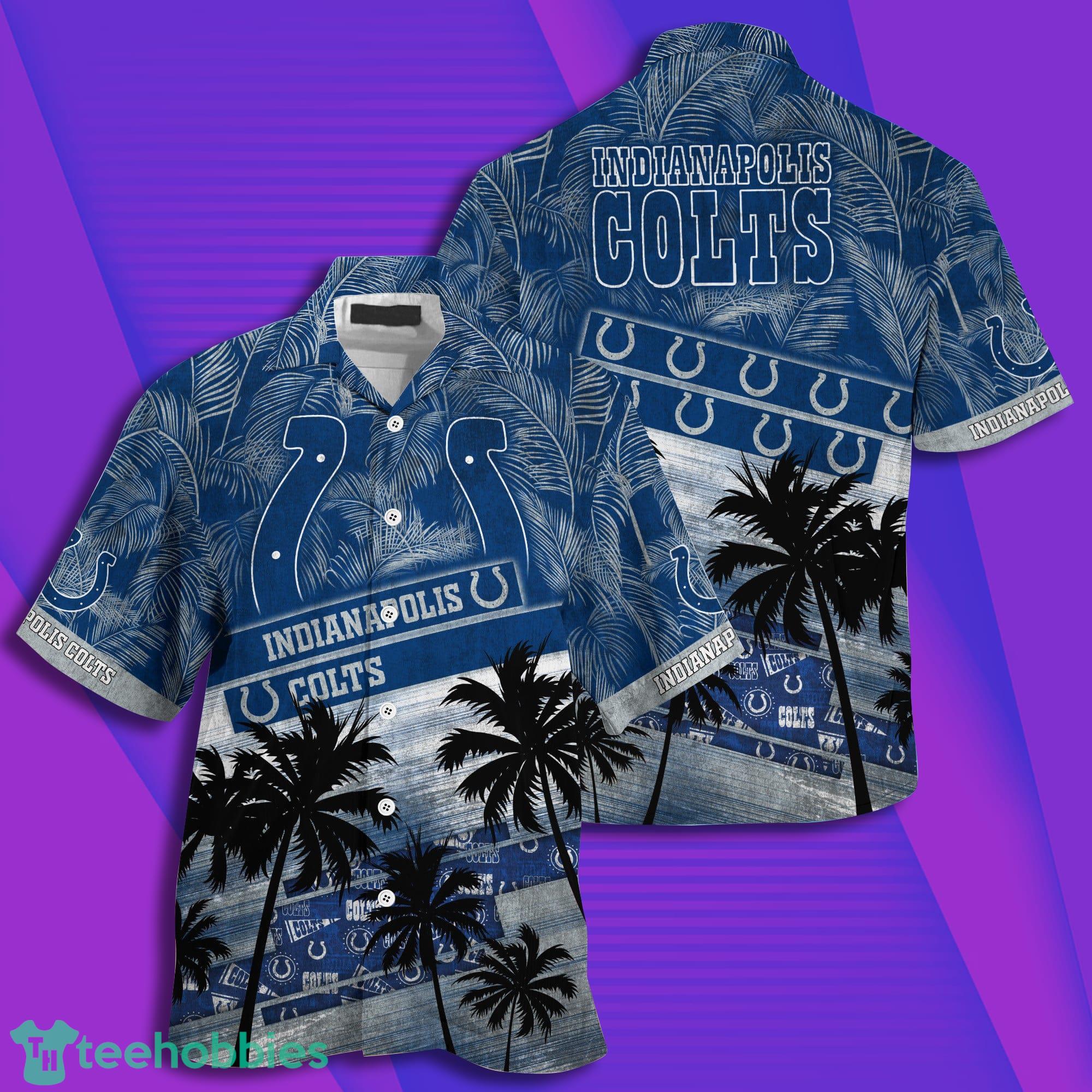 Indianapolis Colts NFL And Tropical Pattern Combo Summer Hawaiian Shirt And Pants Product Photo 1