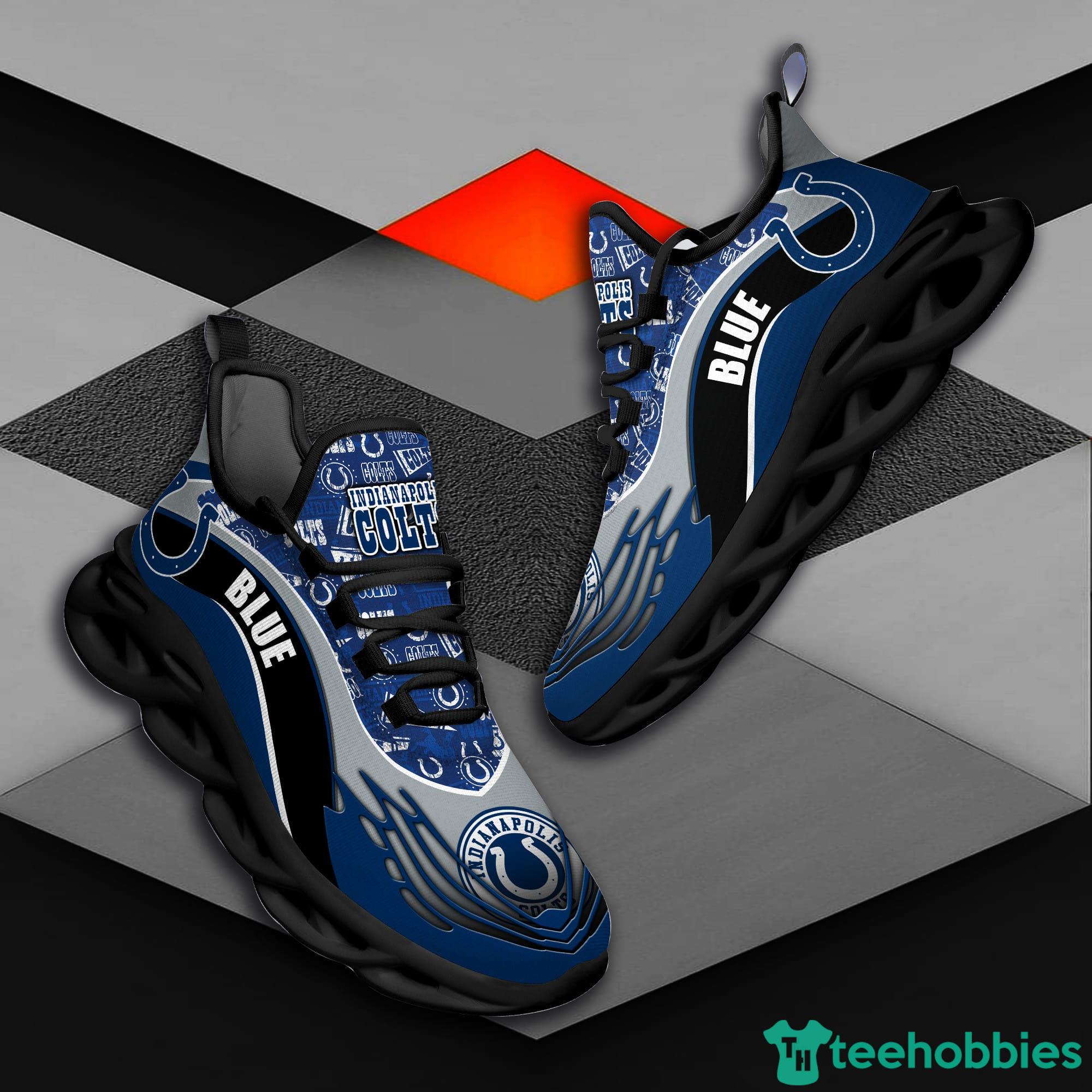 Indianapolis Colts NFL Black And White Max Soul Sneakers Sport Shoes Product Photo 2