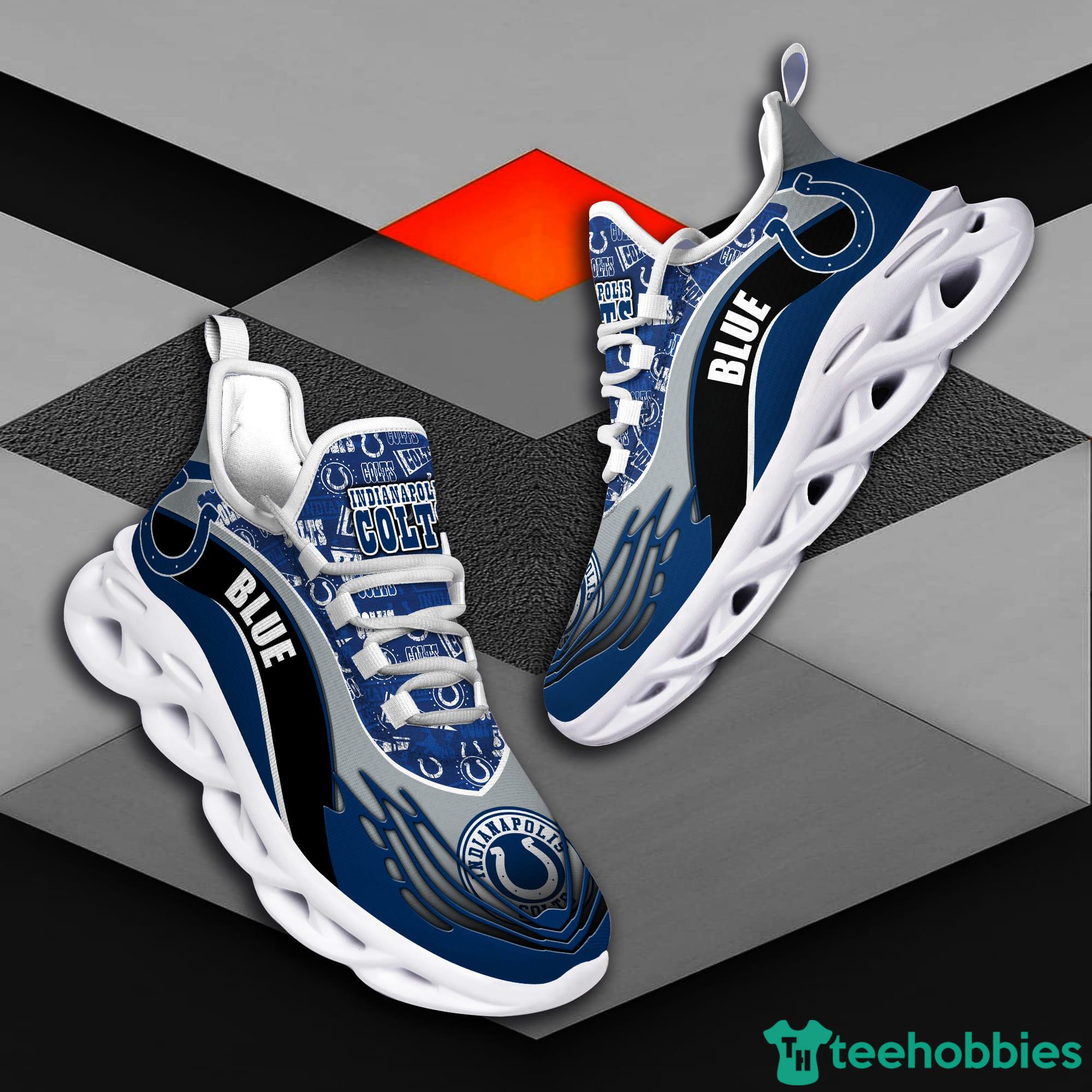 Indianapolis Colts NFL Black And White Max Soul Sneakers Sport Shoes Product Photo 4