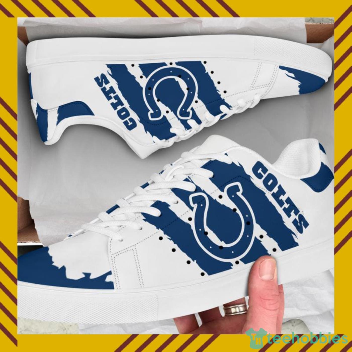 Indianapolis Colts NFL Black And White Skate Shoes Product Photo 1