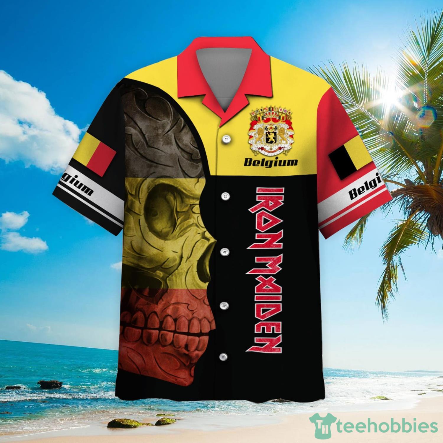 Iron Maiden Belgium Hawaiian Shirt Product Photo 2