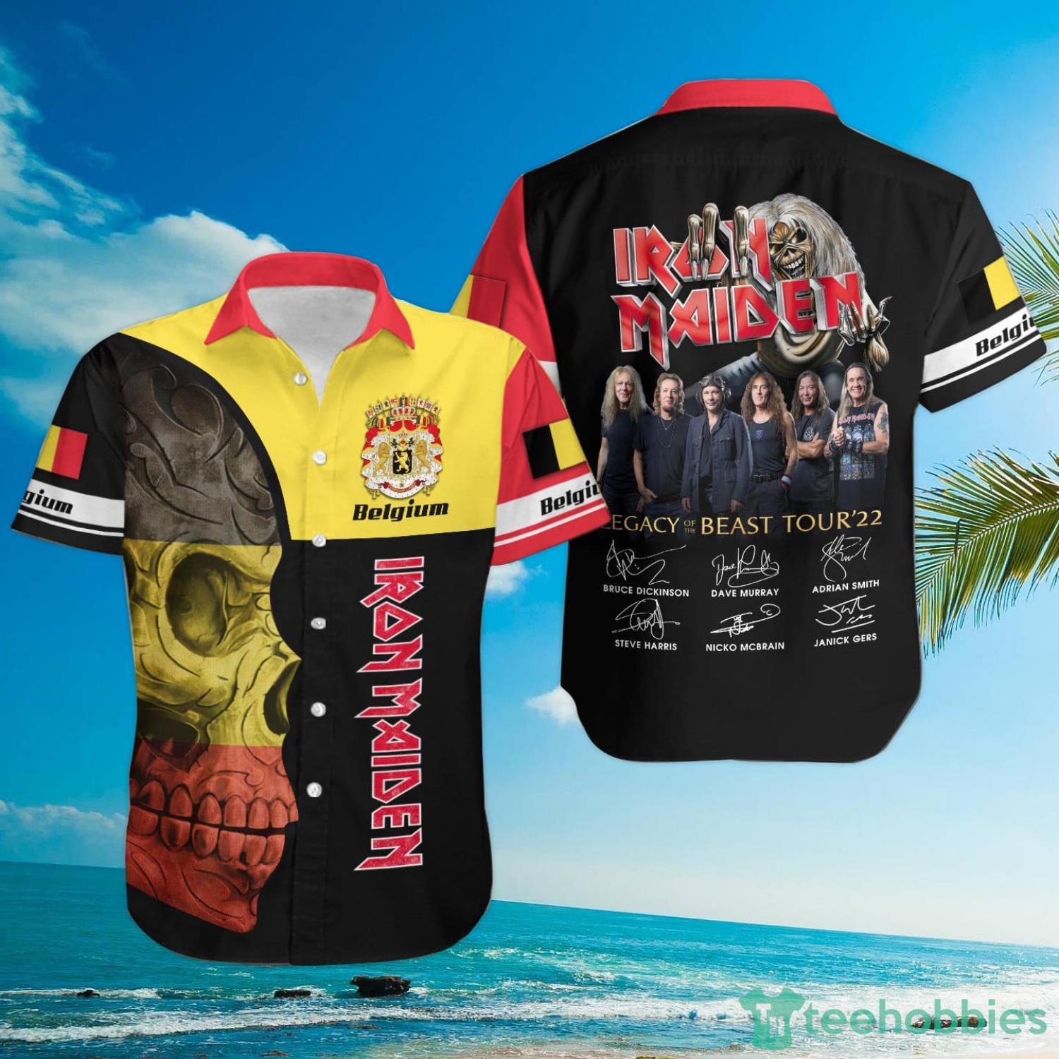 Iron Maiden Belgium Hawaiian Shirt Product Photo 1