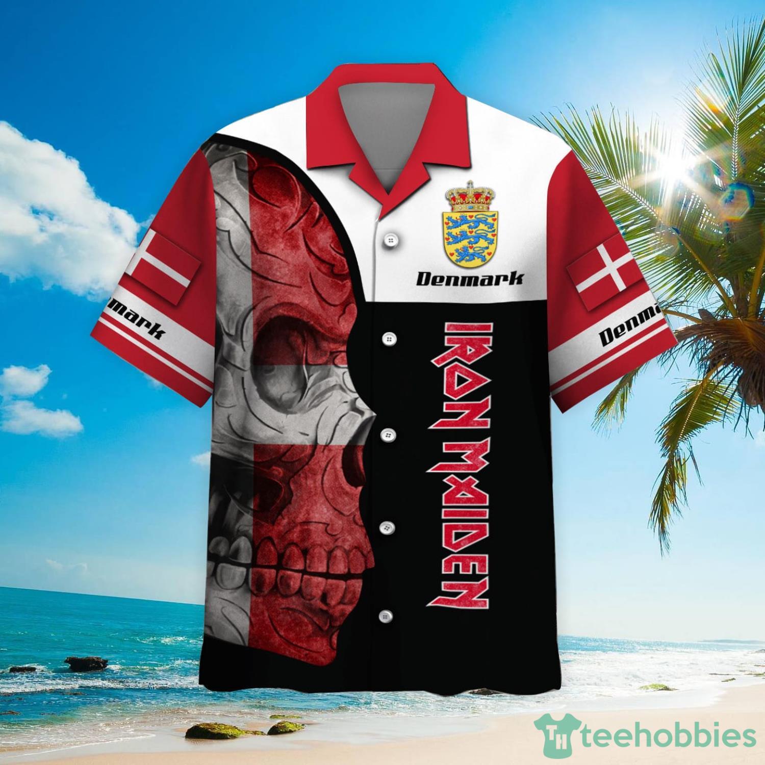Iron Maiden Denmark Hawaiian Shirt Product Photo 2