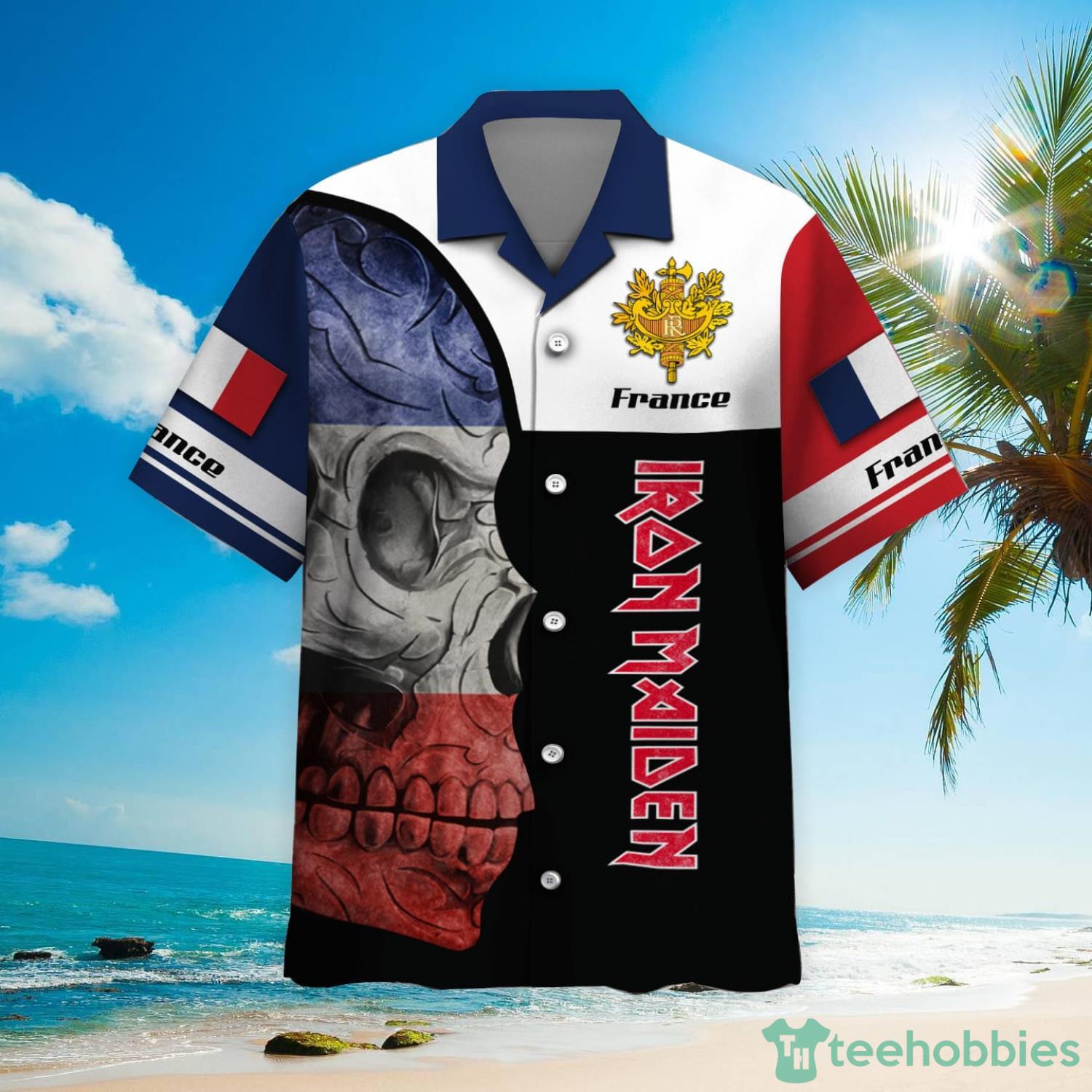Iron Maiden France Hawaiian Shirt Product Photo 2
