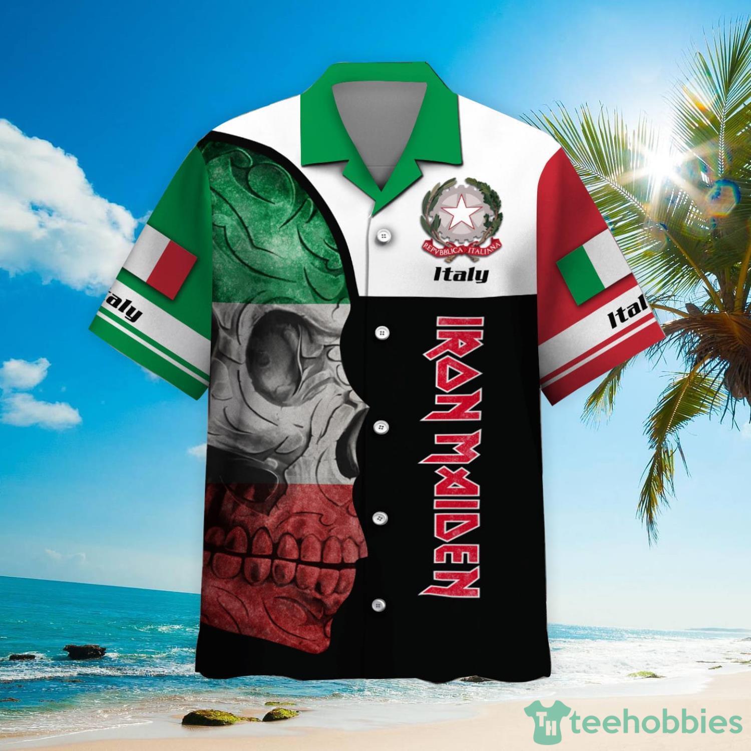 Iron Maiden Italy Hawaiian Shirt Product Photo 2