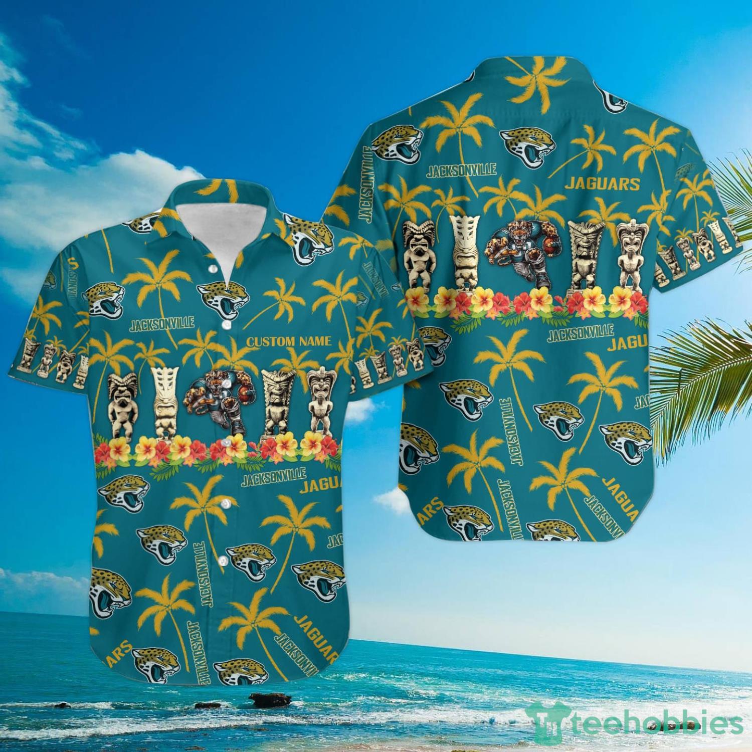 Jacksonville Jaguars Custom Name Hawaiian Shirt Product Photo 4