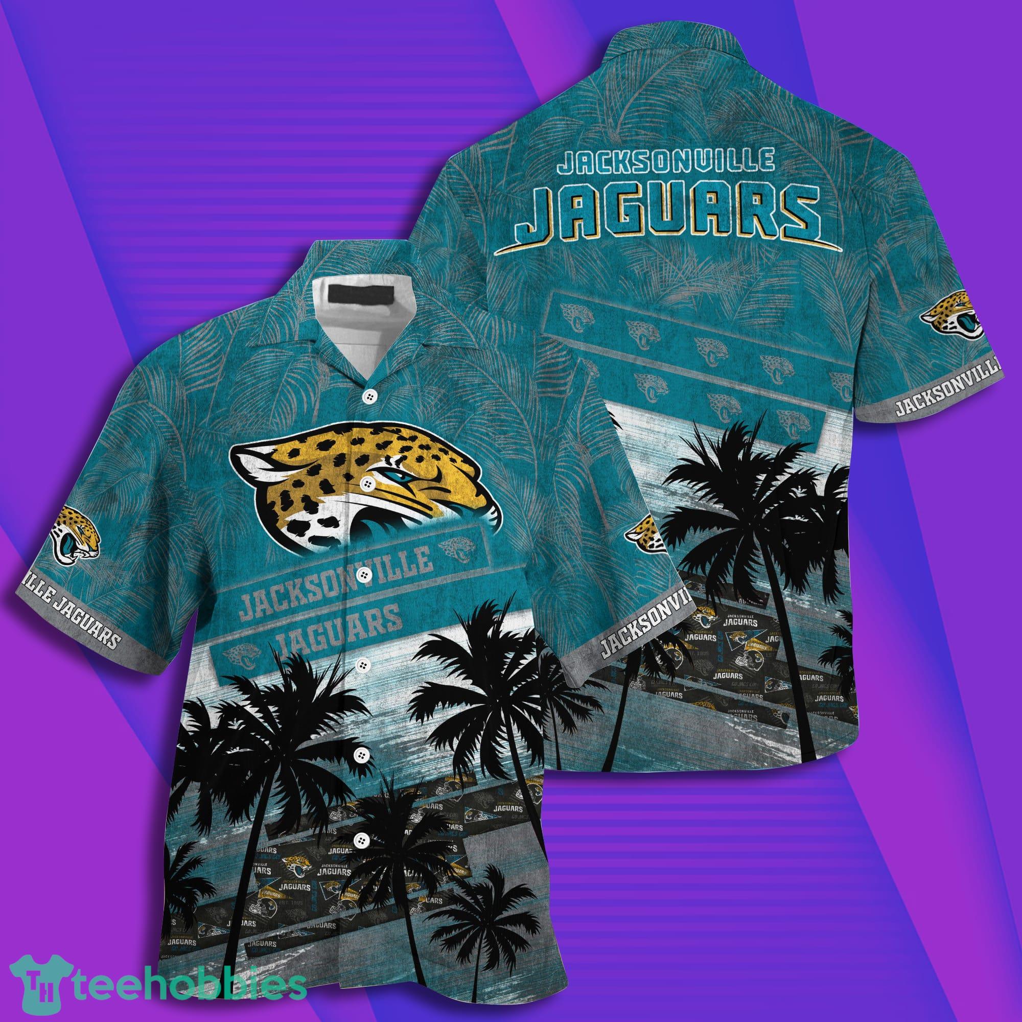 Jacksonville Jaguars NFL And Tropical Pattern Combo Summer Hawaiian Shirt And Pants Product Photo 1