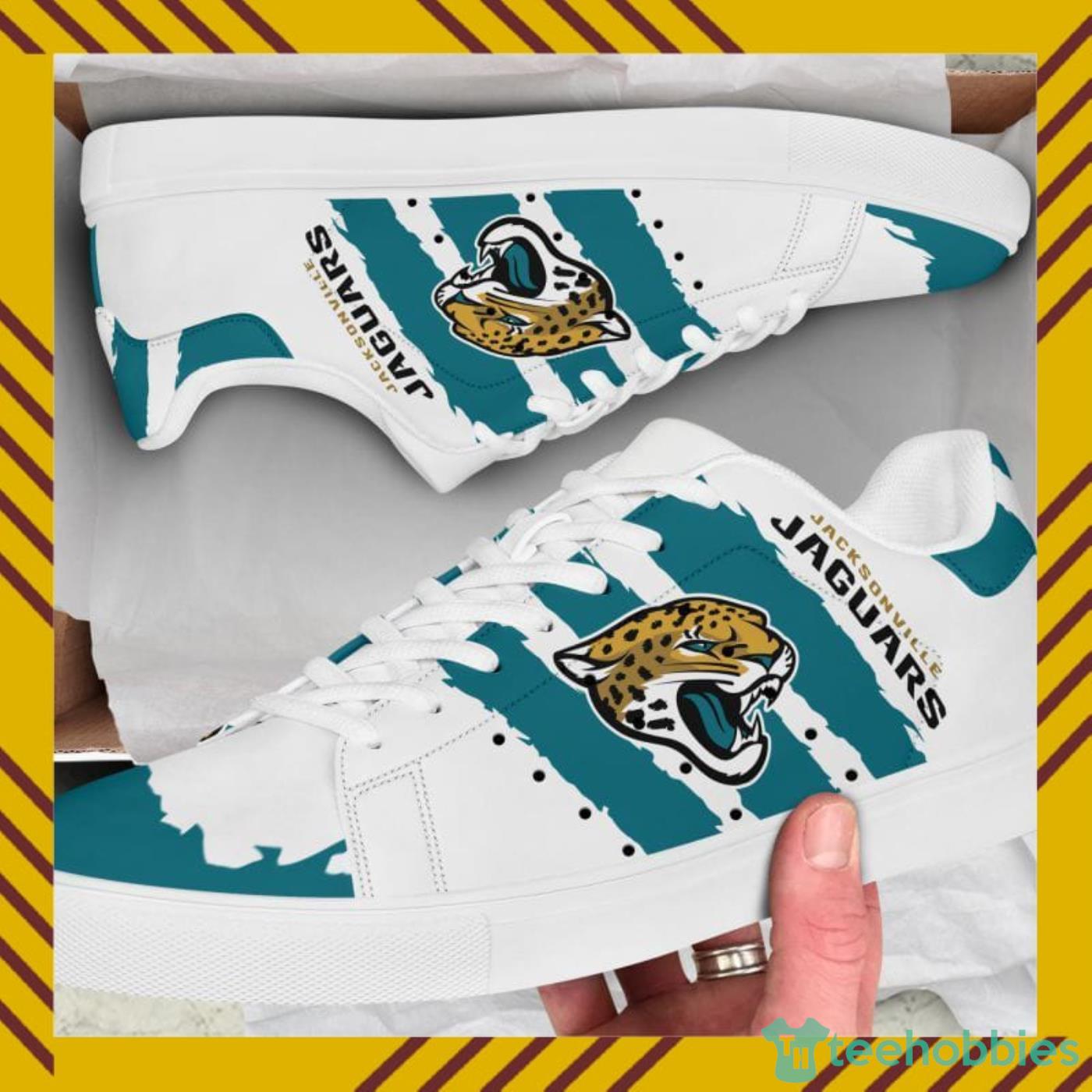 Jacksonville Jaguars NFL Black And White Skate Shoes Product Photo 1