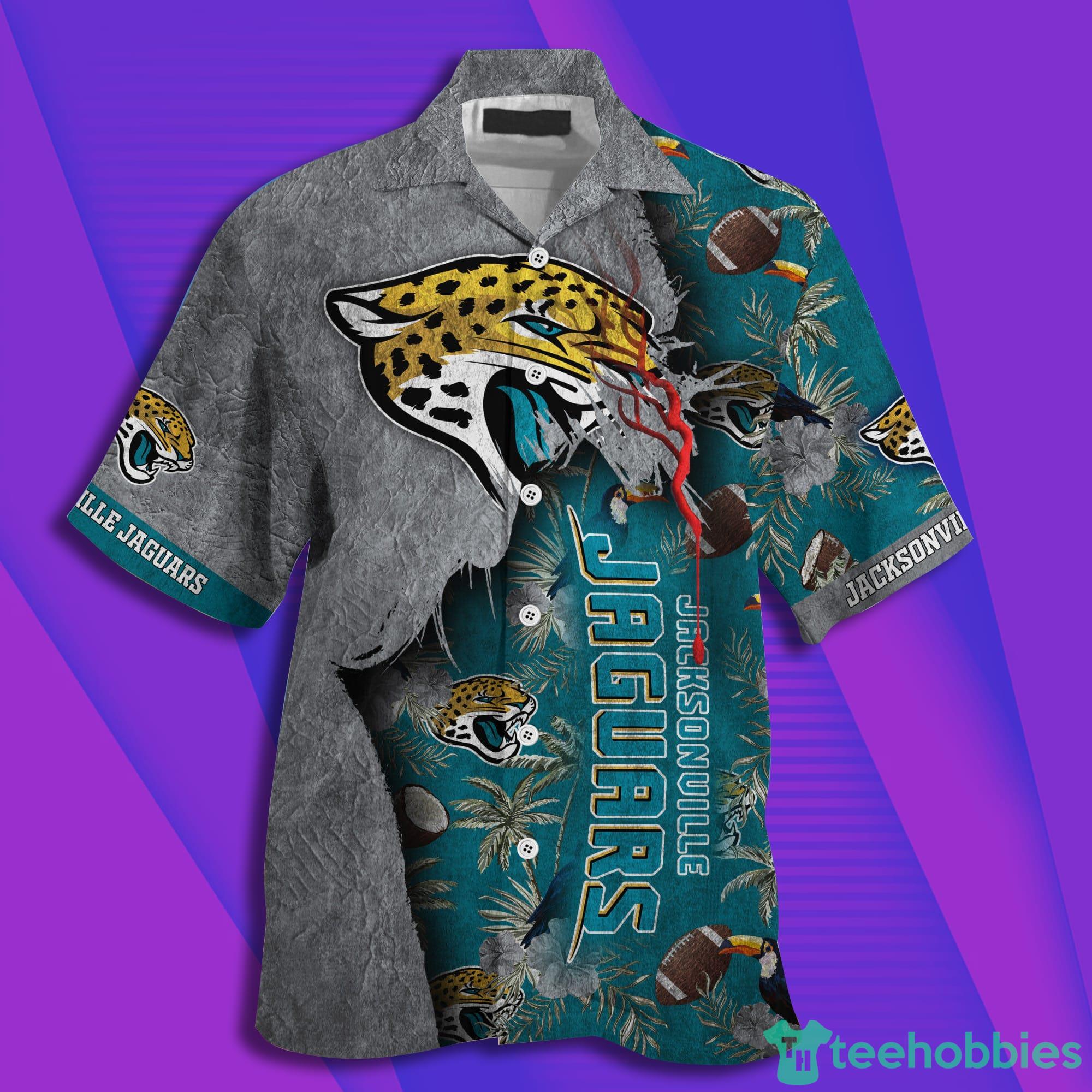 Jacksonville Jaguars NFL Grunge Texture Print Combo Hawaiian Shirt And Short  Pants