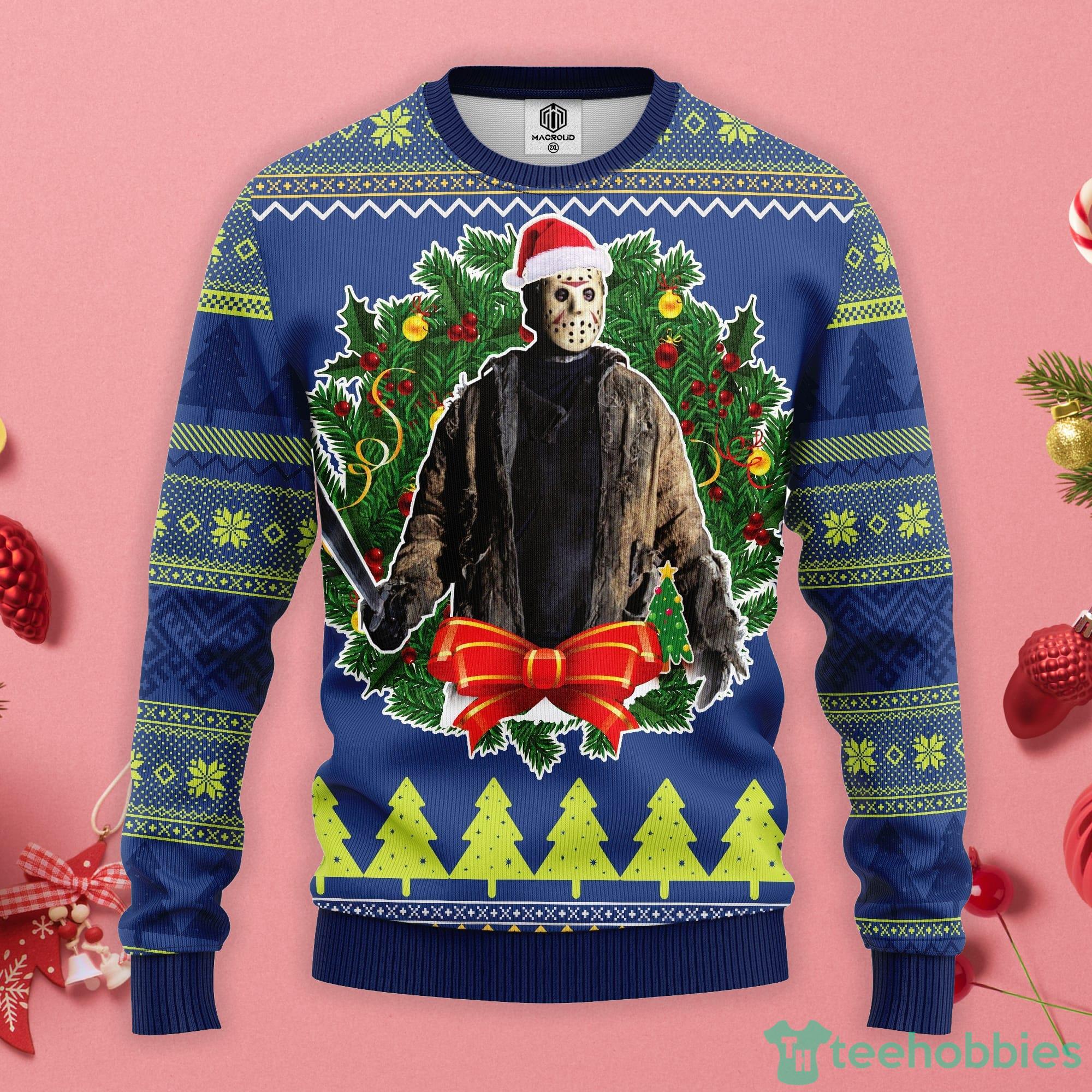 Jason Woorhees Ugly Christmas Sweater Product Photo 1