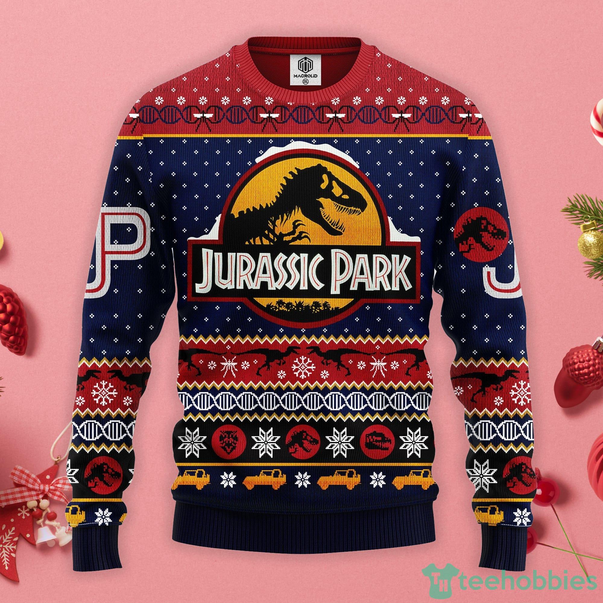 Jurrasic Park Christmas Gift Ugly Christmas Sweater Product Photo 1