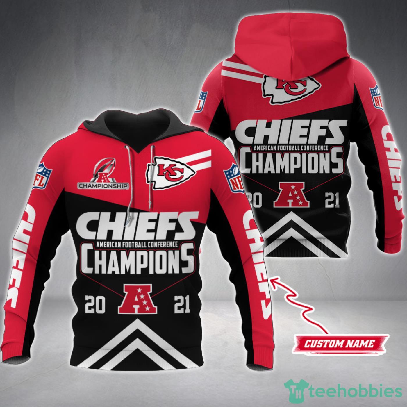 Kansas City Chiefs 2021 AFC Champions Custom Name 3D All Over