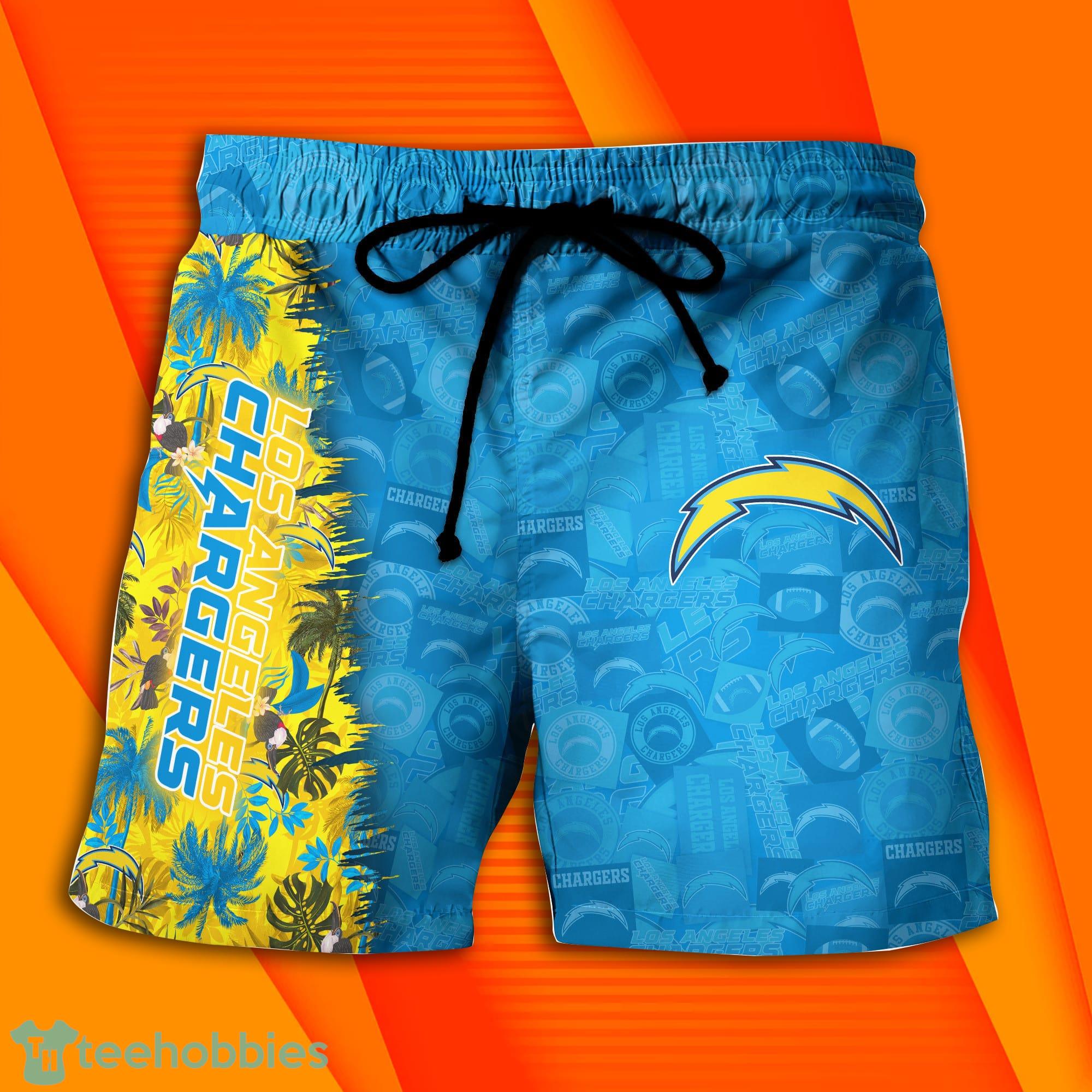 Los Angeles Chargers NFL Logo Combo Hawaiian Shirt And Short