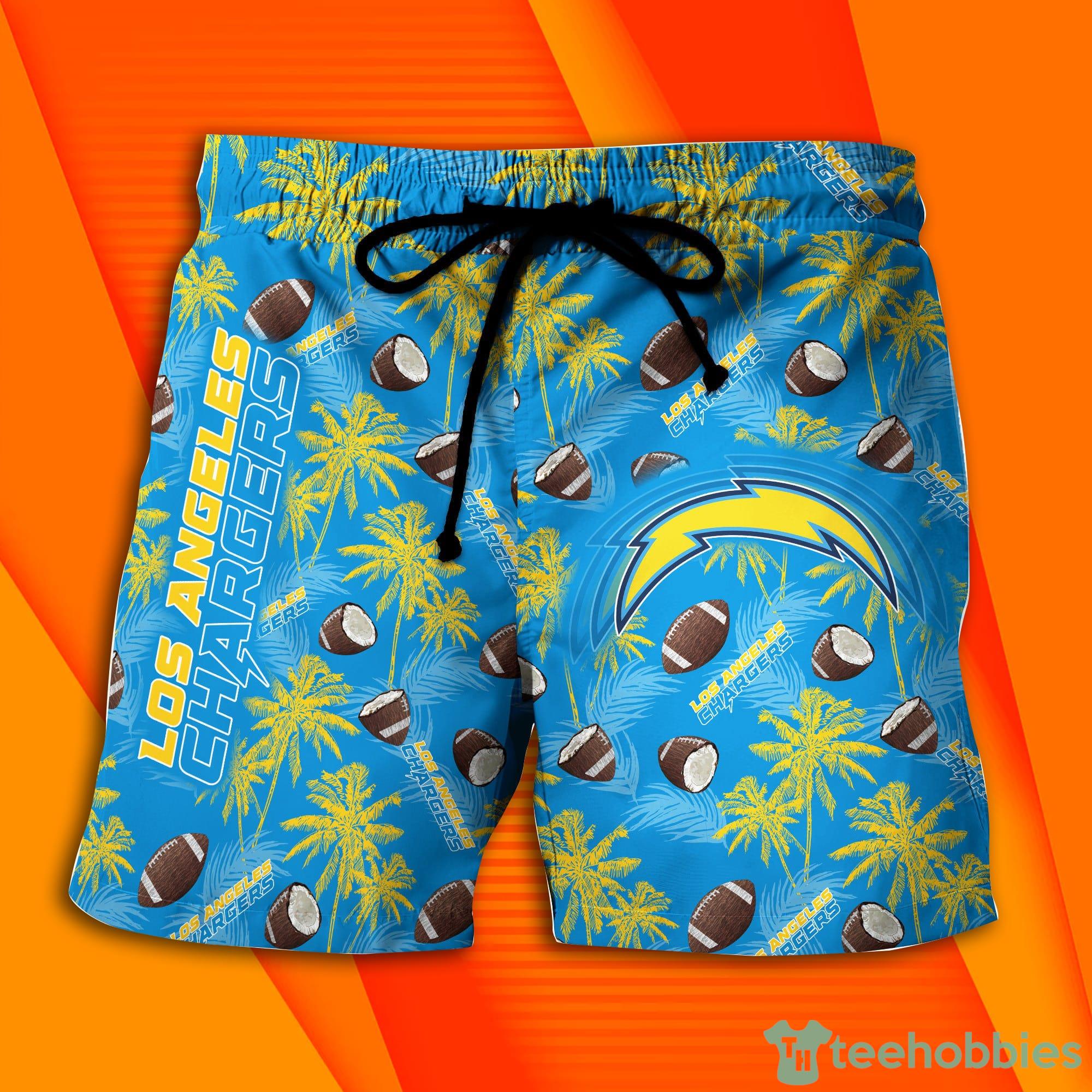 Los Angeles Chargers NFL Palm Trees Pattern Combo Hawaiian Shirt And Short  Pants