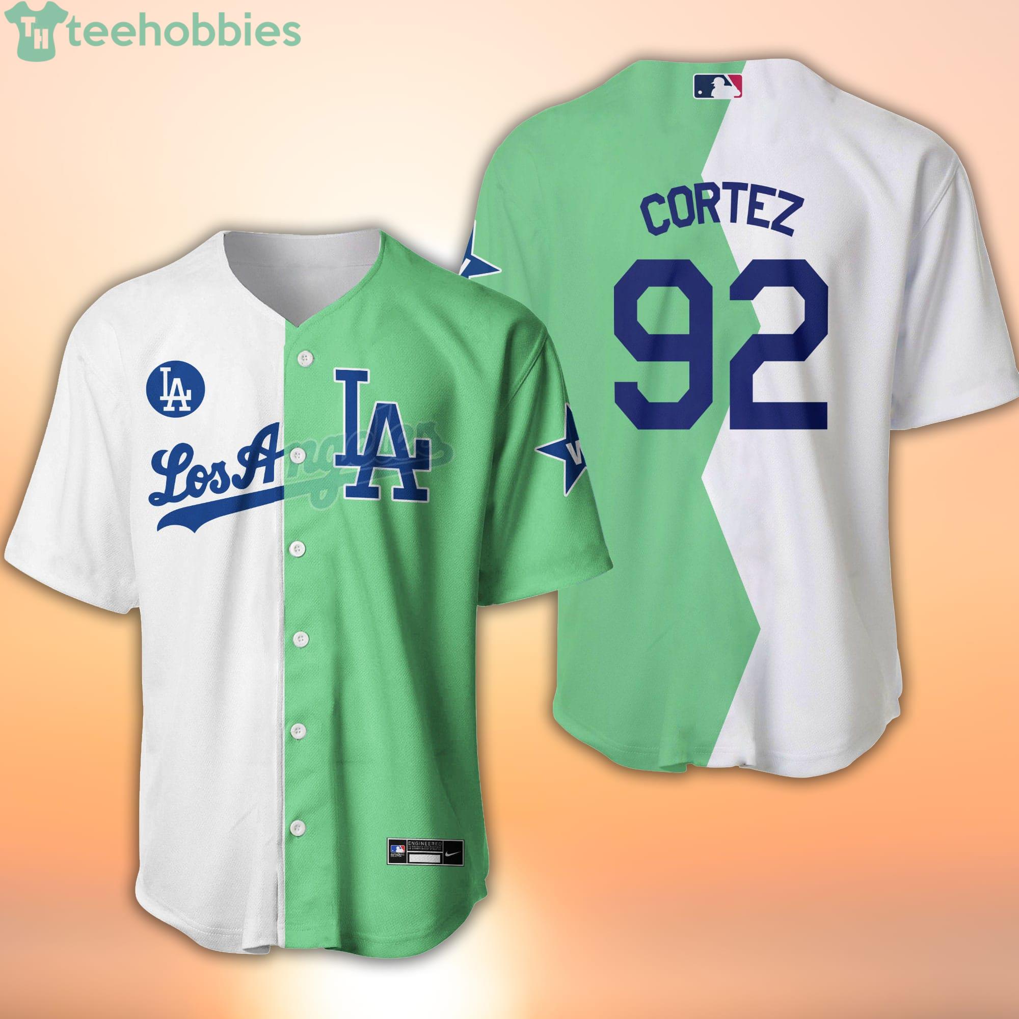 Los Angeles LA White Clear Cartoon Baseball Jersey Shirt