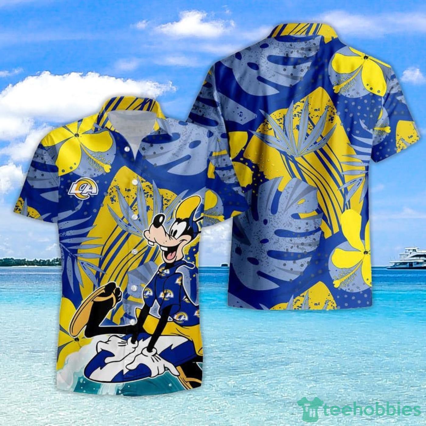 Los Angeles Rams Goofy Hawaiian Shirt and Shorts Product Photo 1