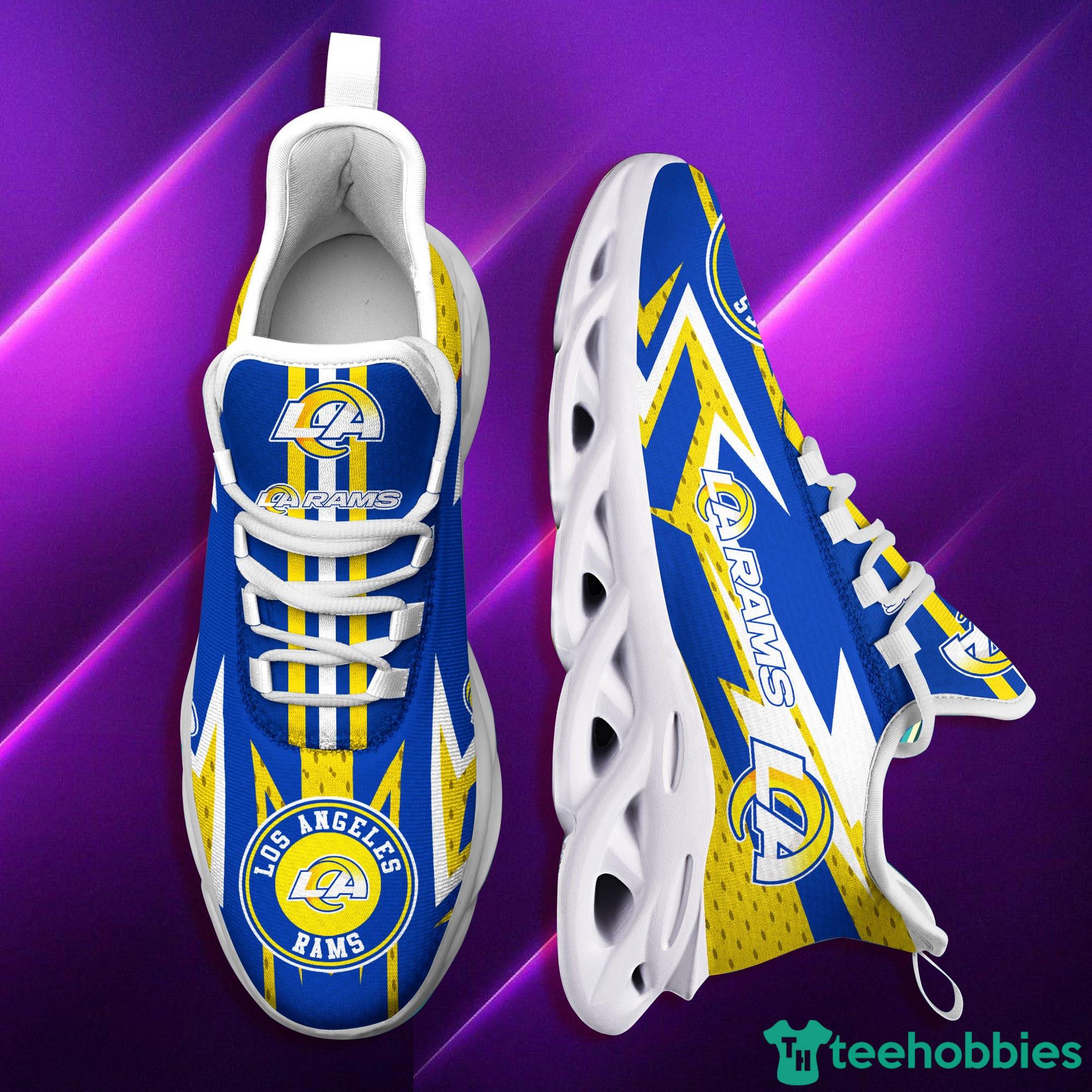 Los Angeles Rams NFL Blue And Yellow Max Soul Sneakers Running Shoes Product Photo 1
