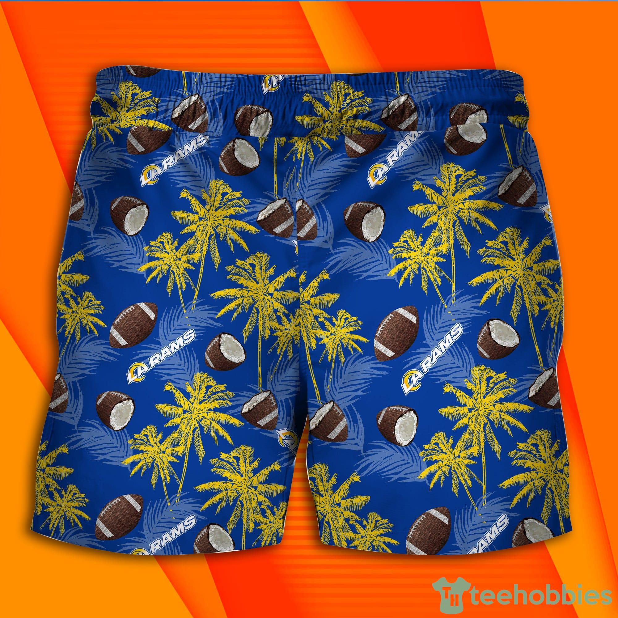 Los Angeles Rams Palm Trees Tropical Combo Hawaiian Shirt And Short