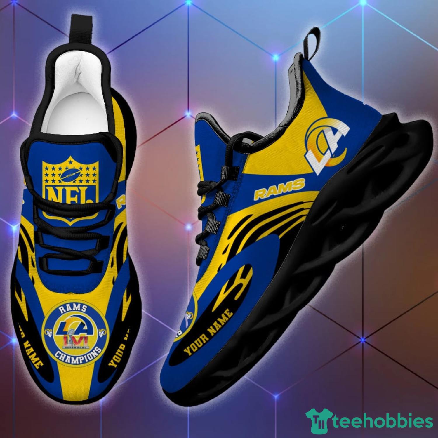 Los Angeles Rams Super Bowl LVI Champions Custom Name Max Soul Sneakers Product Photo 4