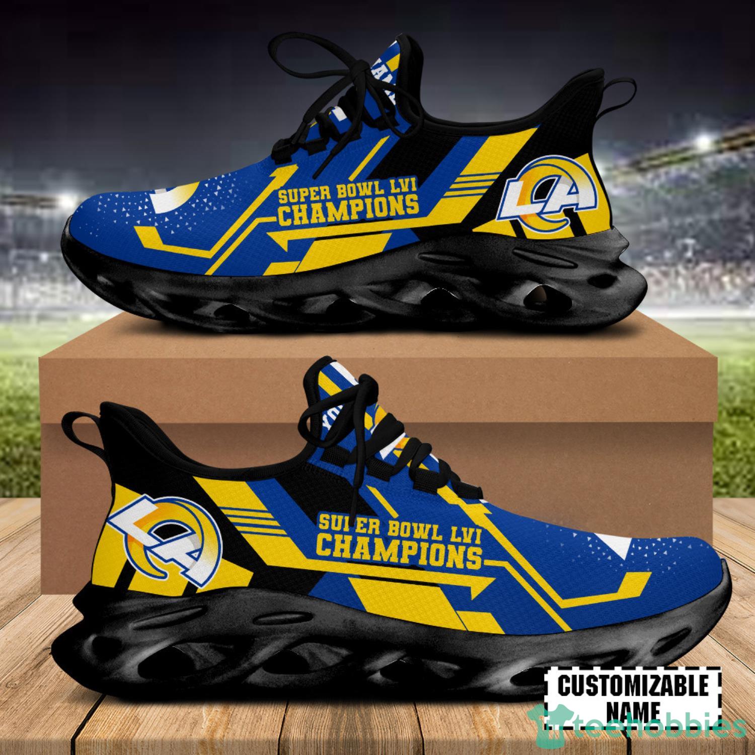 Los Angeles Rams Super Bowl LVI Champions Custom Name Max Soul Sneakers Sport Shoes Product Photo 3