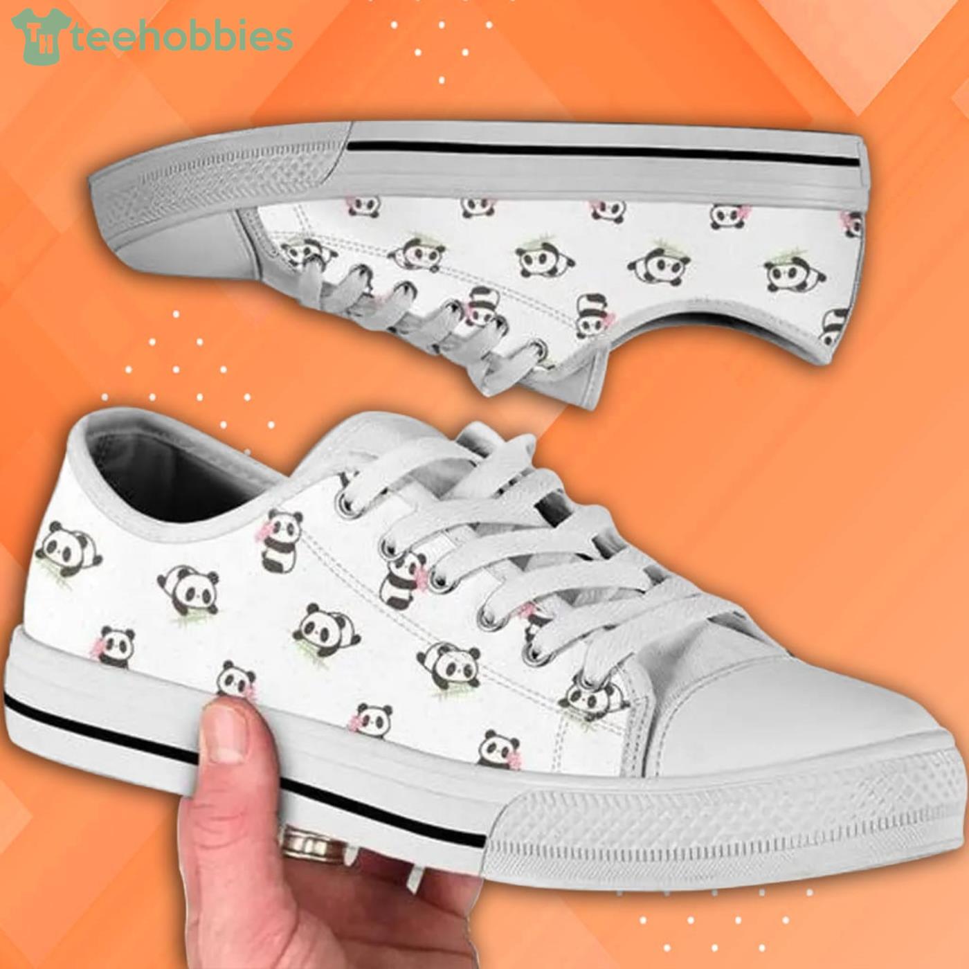 Low Top Panda Pattern Low Top Shoes Product Photo 1