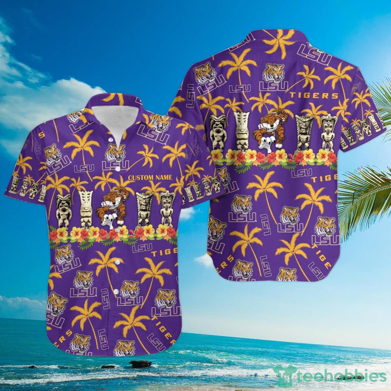 LSU Tigers Custom Name Hawaiian Shirt Product Photo 4