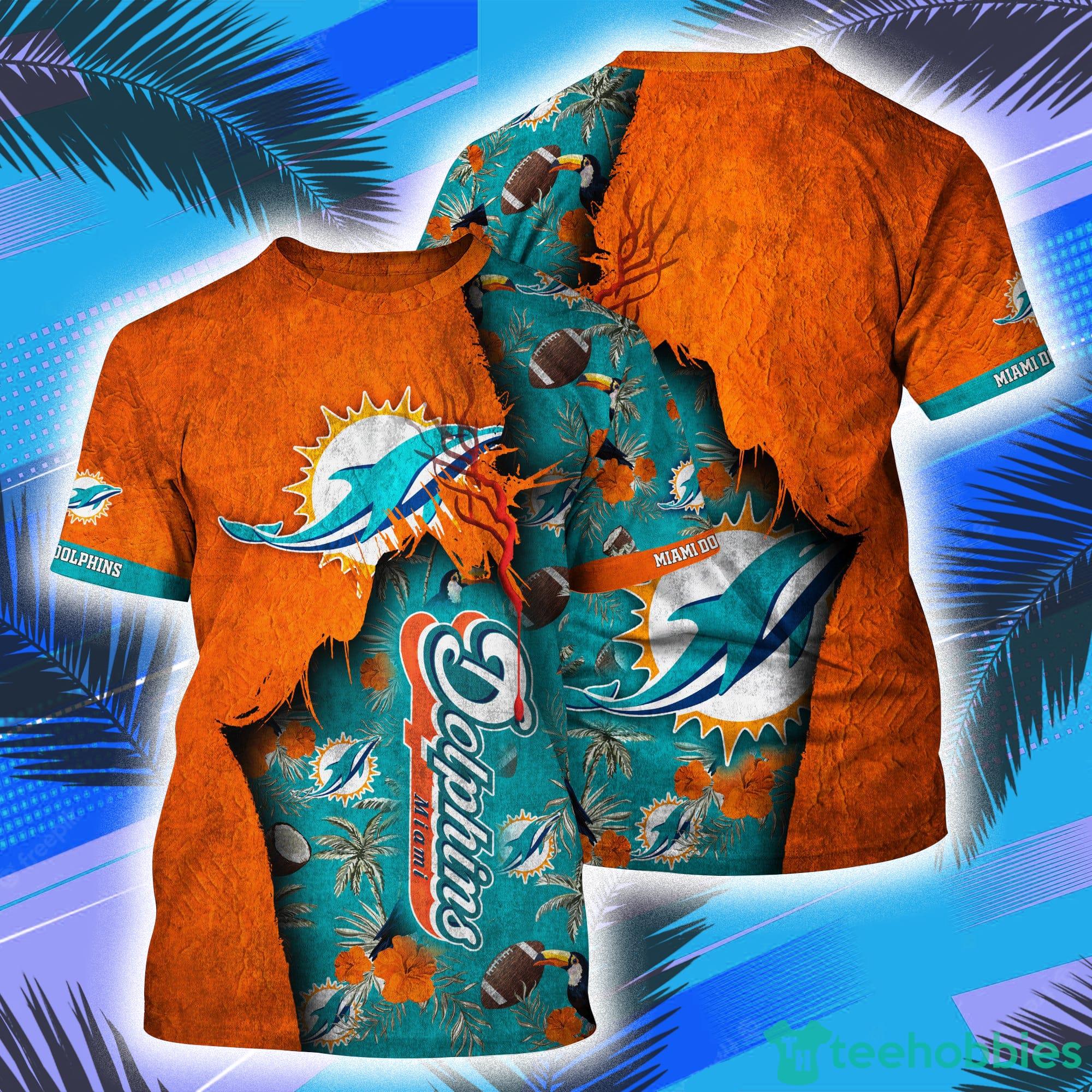 Miami Dolphins NFL All Over Print 3D T-Shirt Product Photo 1
