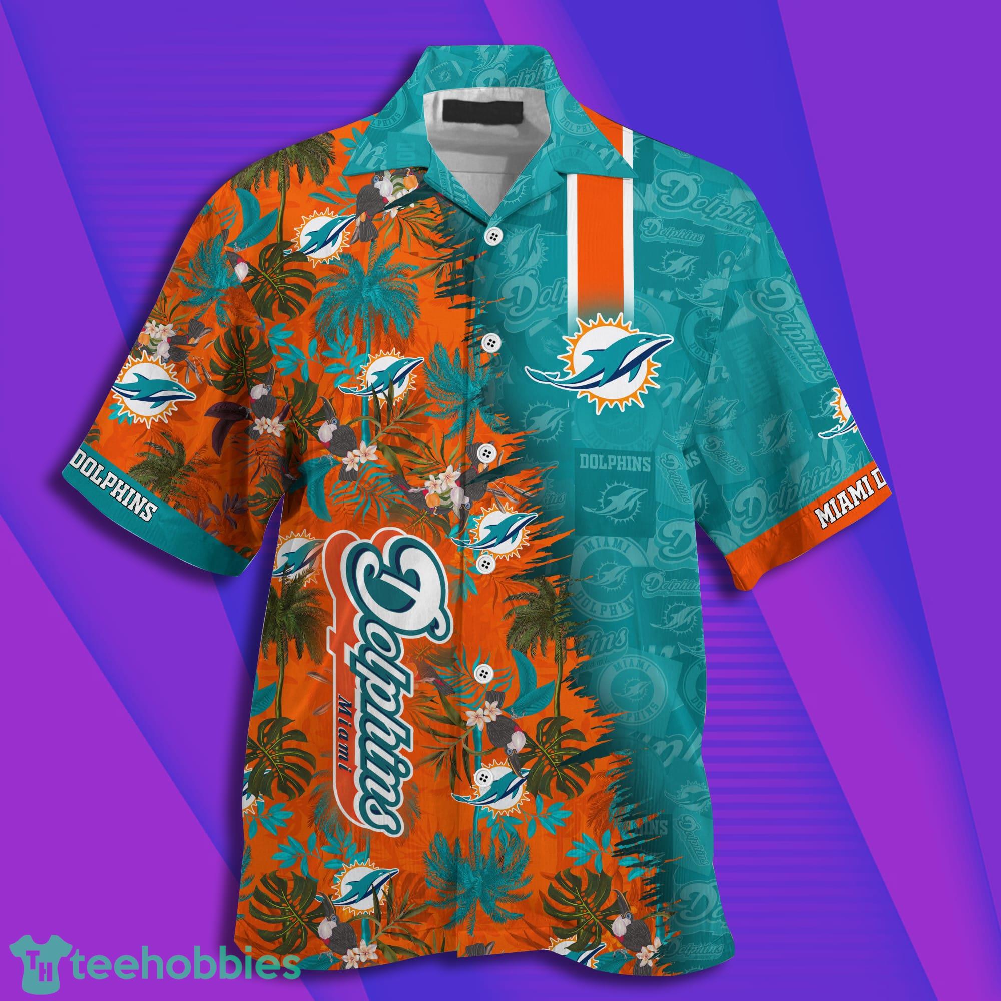 Fans Miami Dolphins NFL Logo Combo Hawaiian Shirt And Short Summer For Men  Women - Freedomdesign