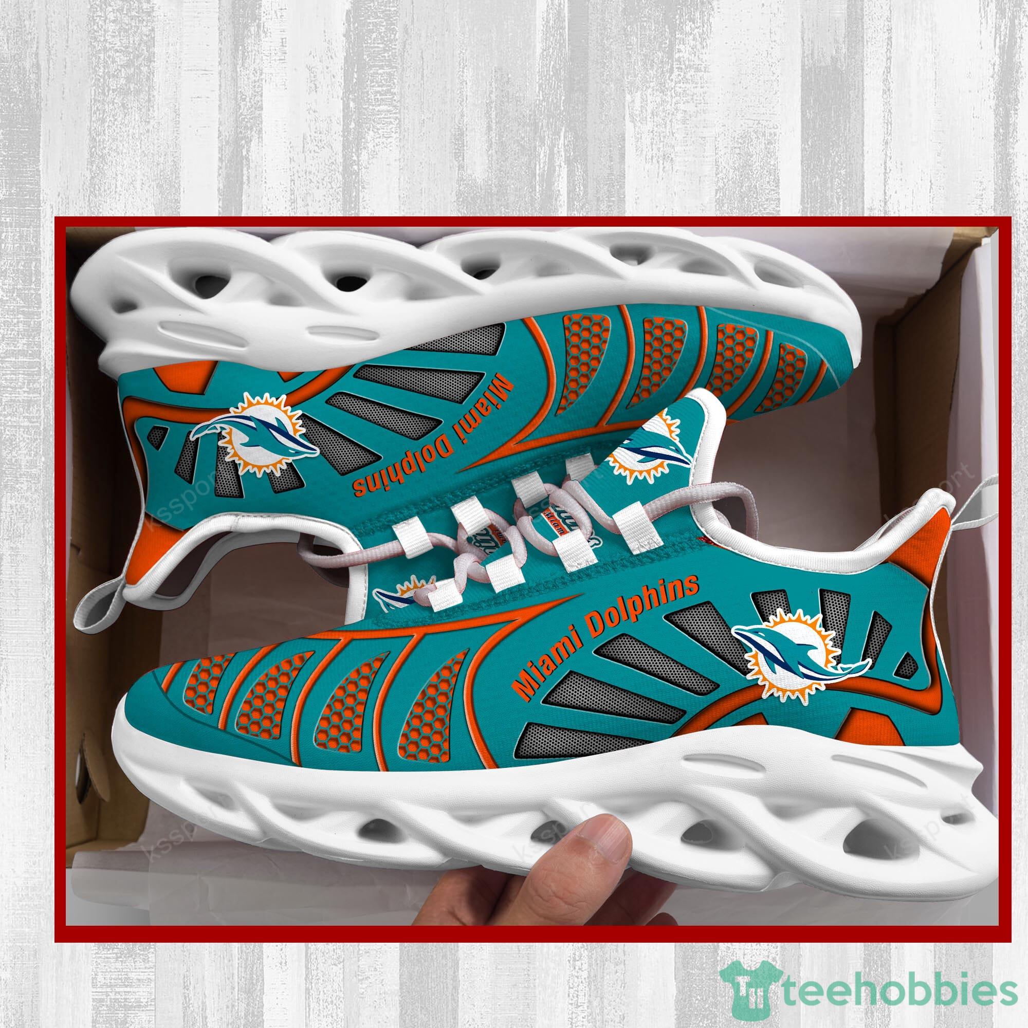 NFL Miami Dolphins New Design Logo Max Soul Shoes Custom Name Men Women -  Freedomdesign